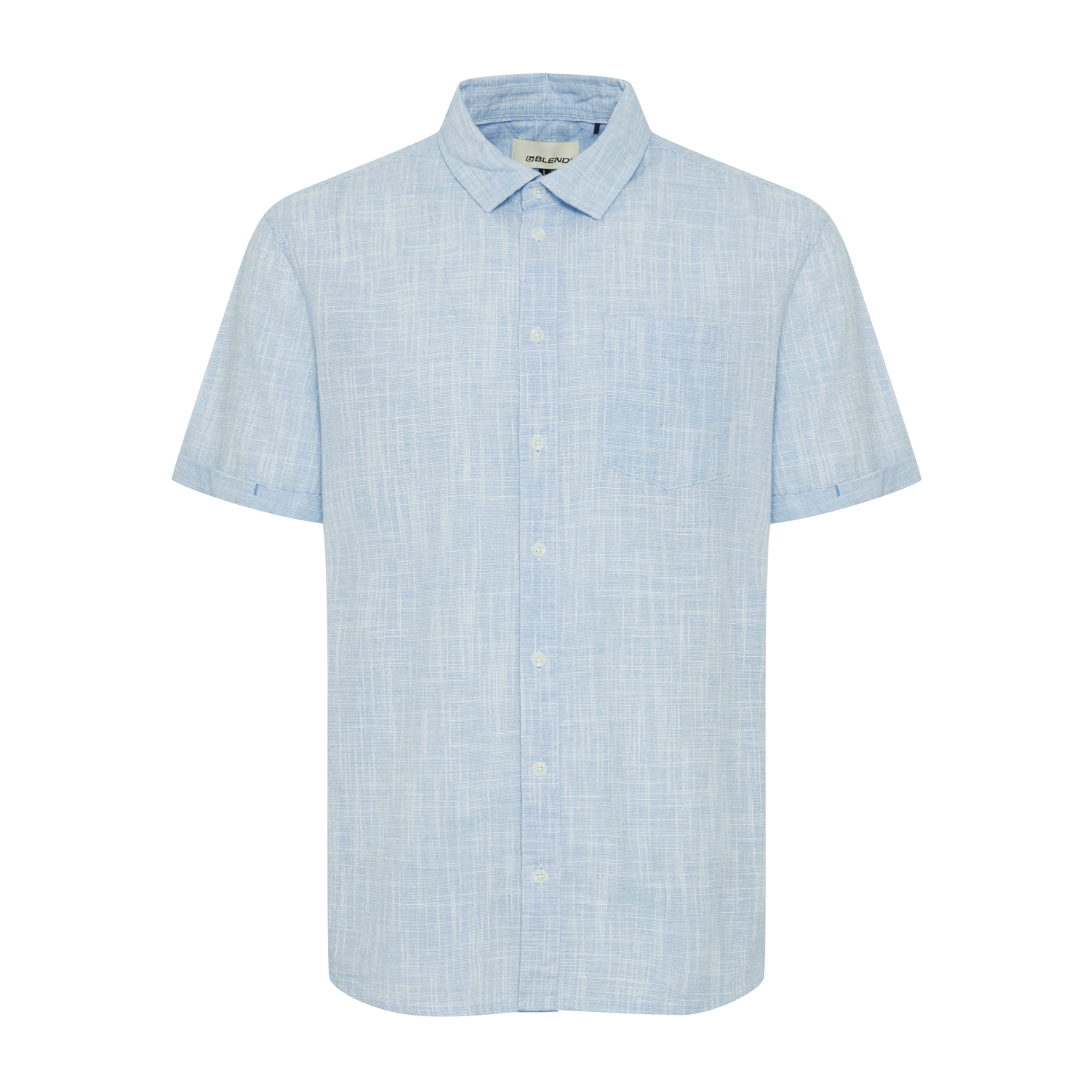 Blend Herre Kortærmet skjorte Plus Size - Aqua Sky - 4XL