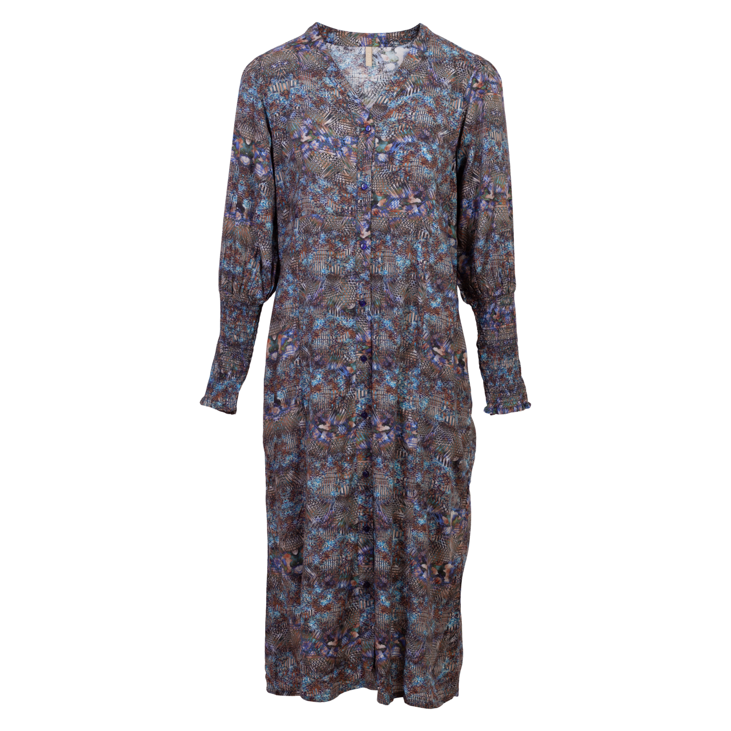 Cassiopeia Mettele Dame Kjole Plus Size - Blue Combi - 46/48