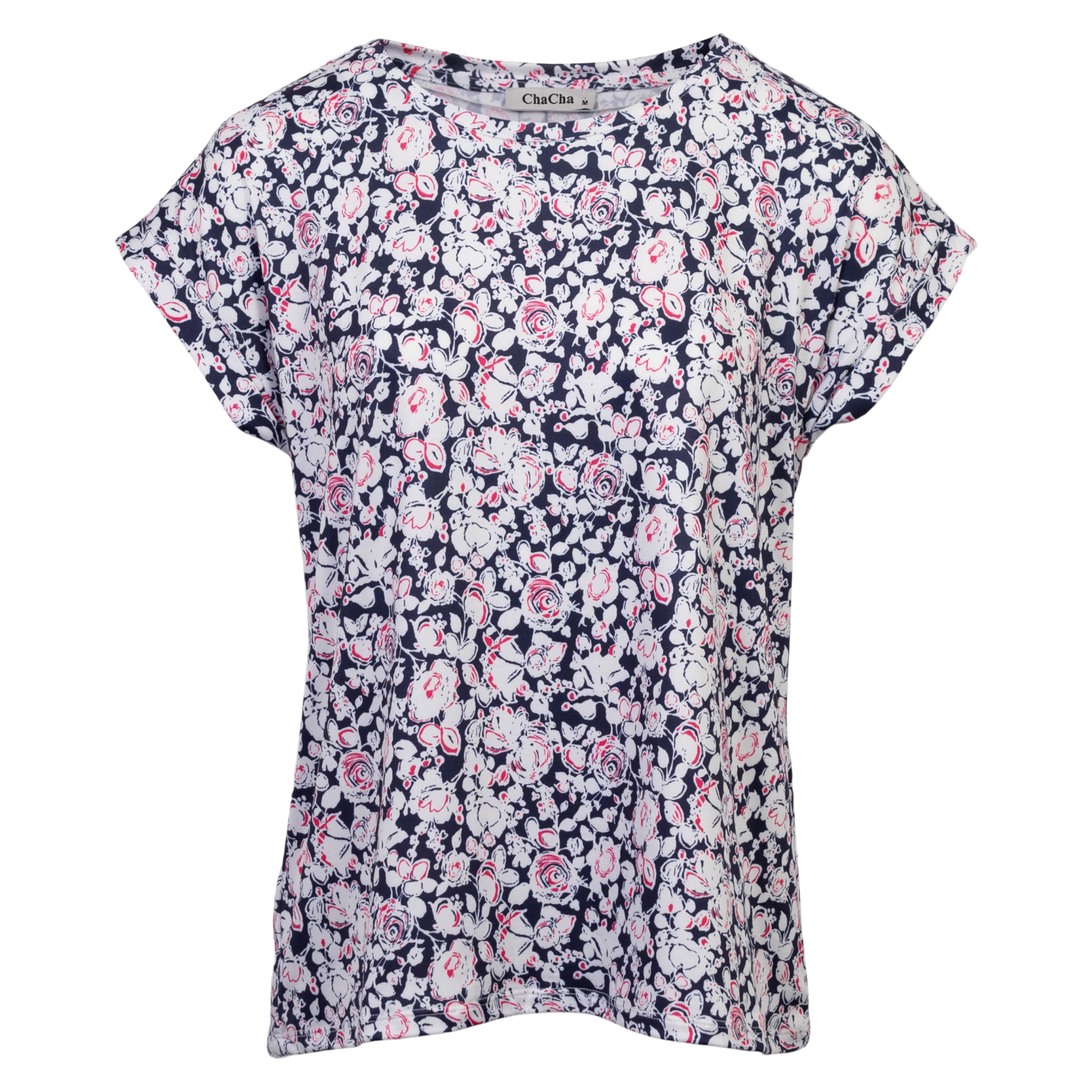 ChaCha Dame T-shirt - Print 170 Flowers - XL