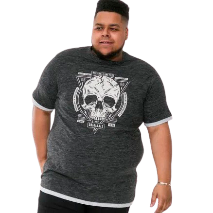 D555 Darrren Herre T-shirt Plus Size - Black Reno - 4XL
