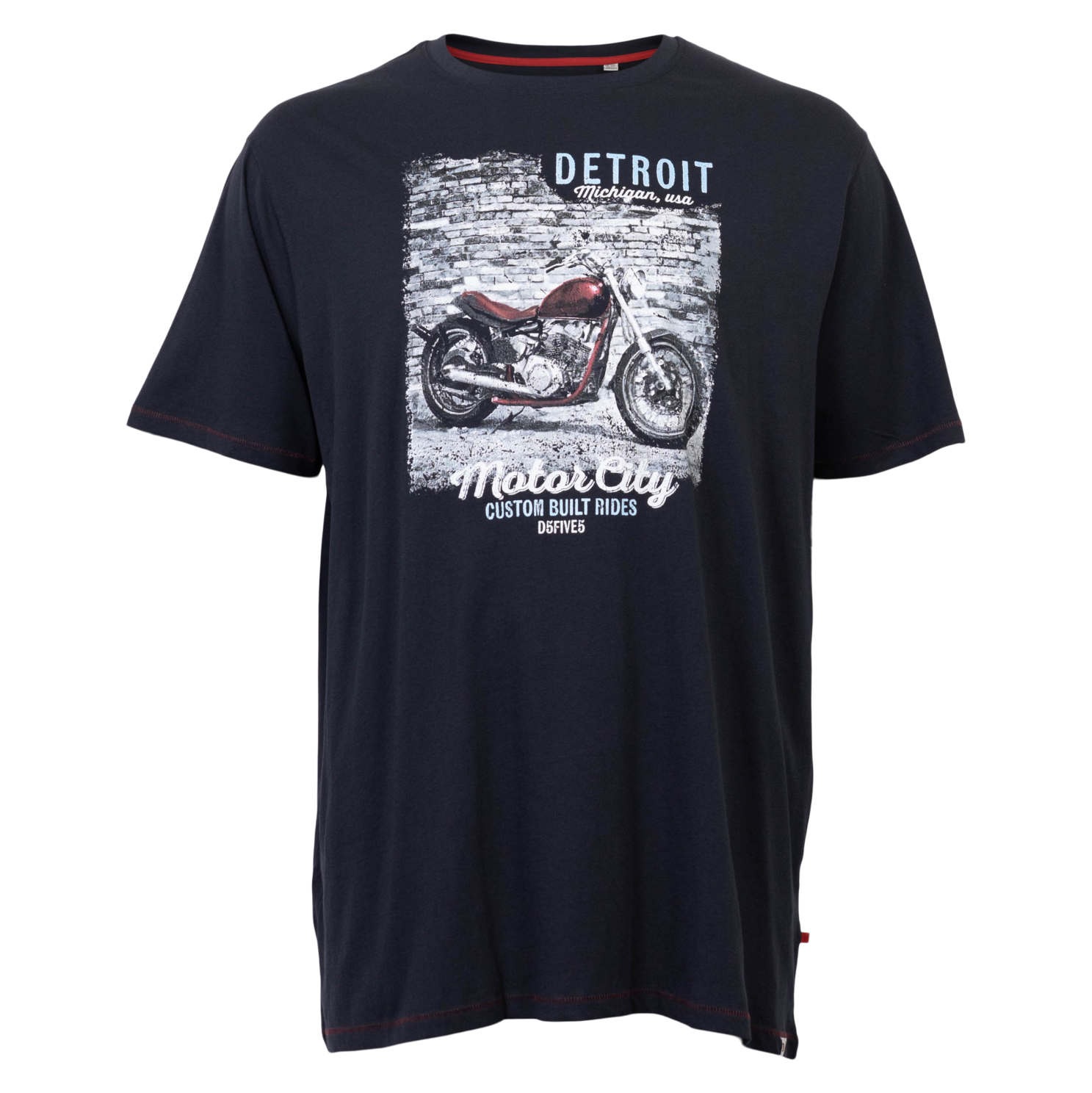 D555 Herre T-shirt - Navy - 4XL