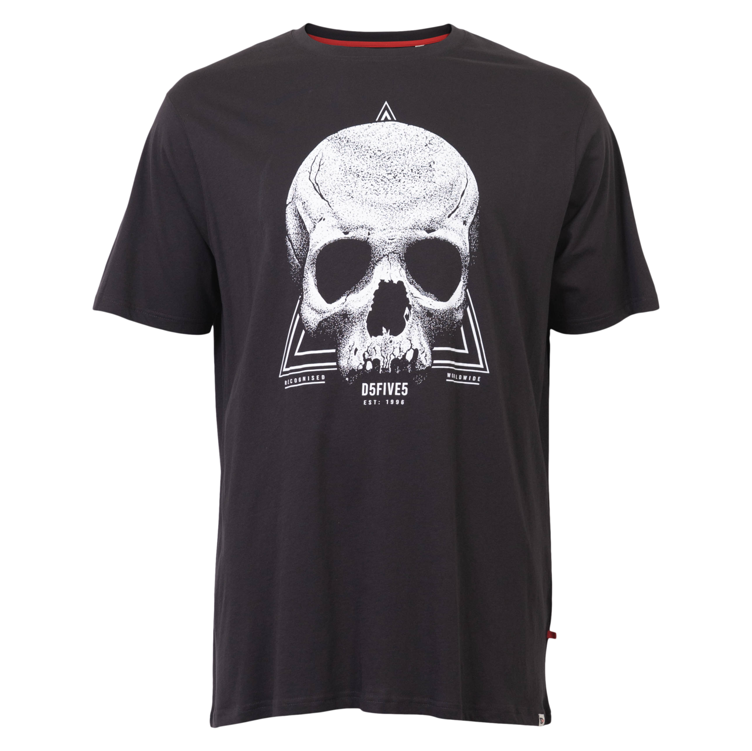 D555 Hucknall Herre T-shirt - Washed Black - 4XL