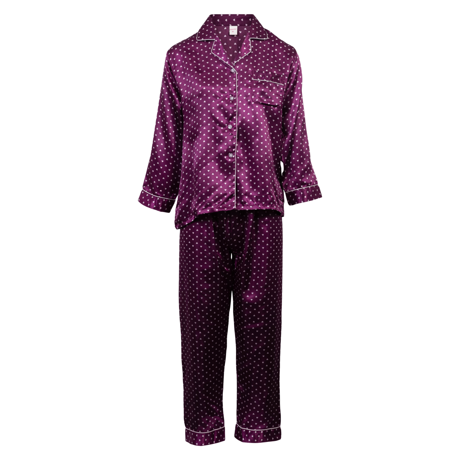 Dame Nattøjssæt - Bordeaux - 2XL
