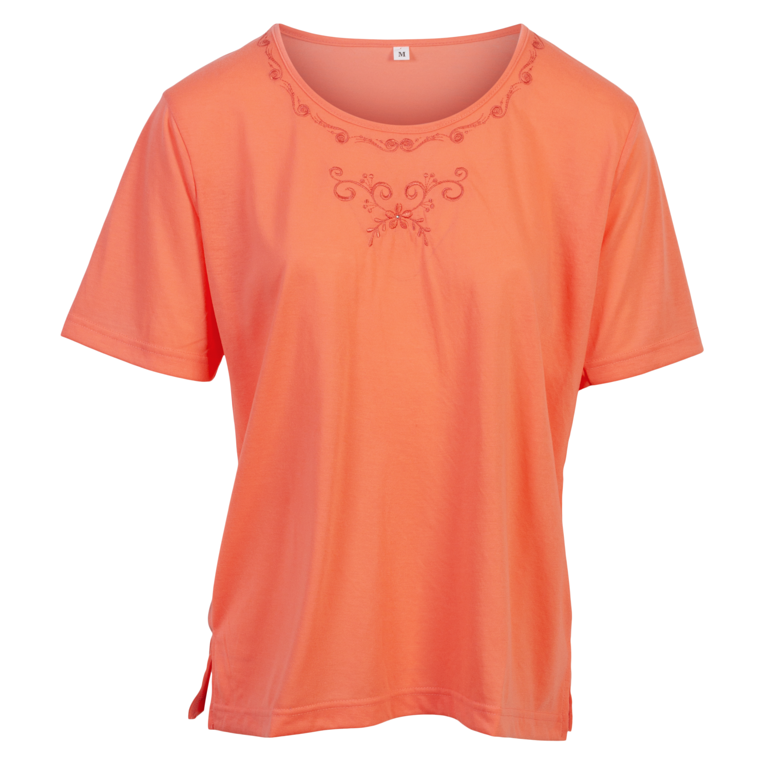 Dame T-shirt - Fersken - XL