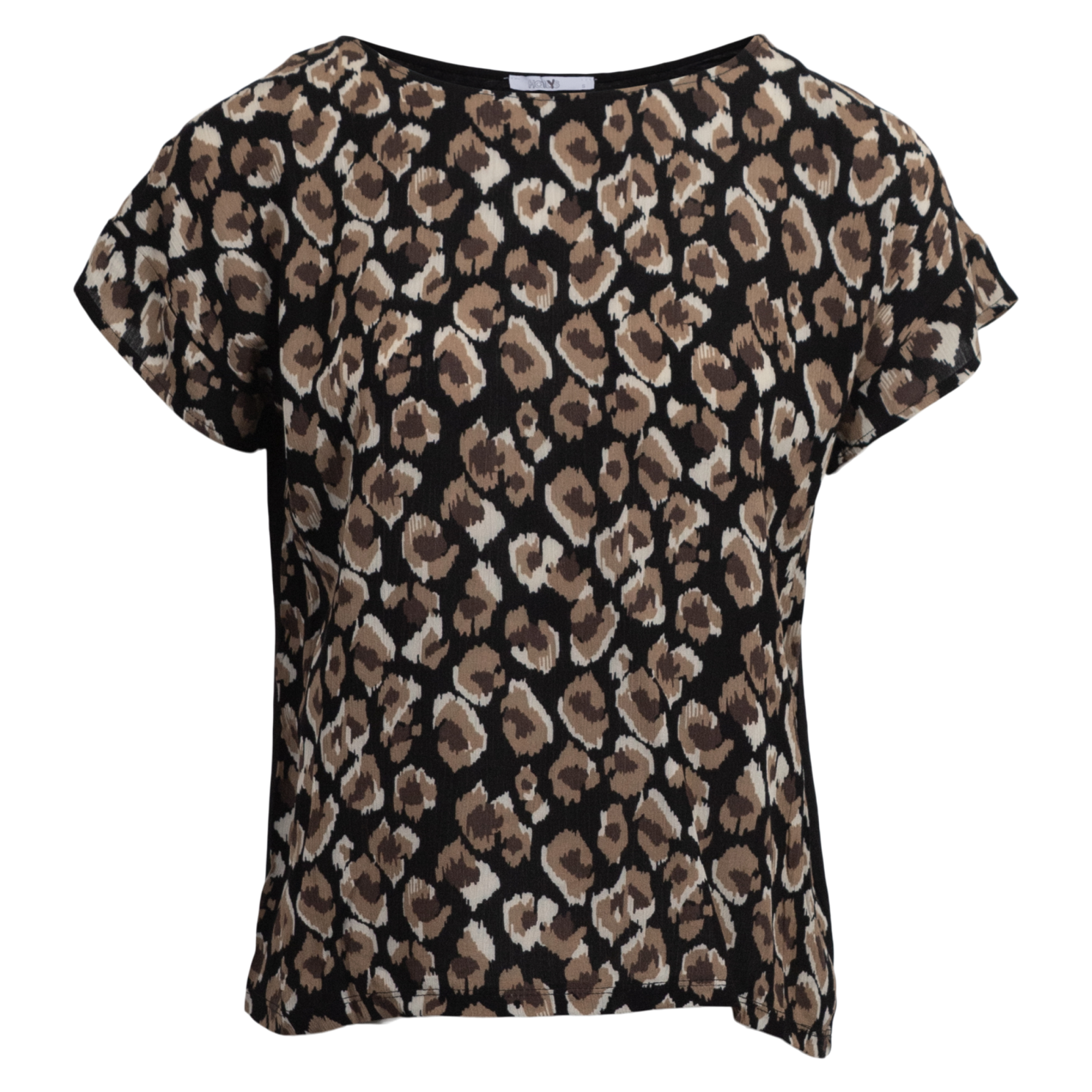 Hailys Dame Top - Black Leo - XL