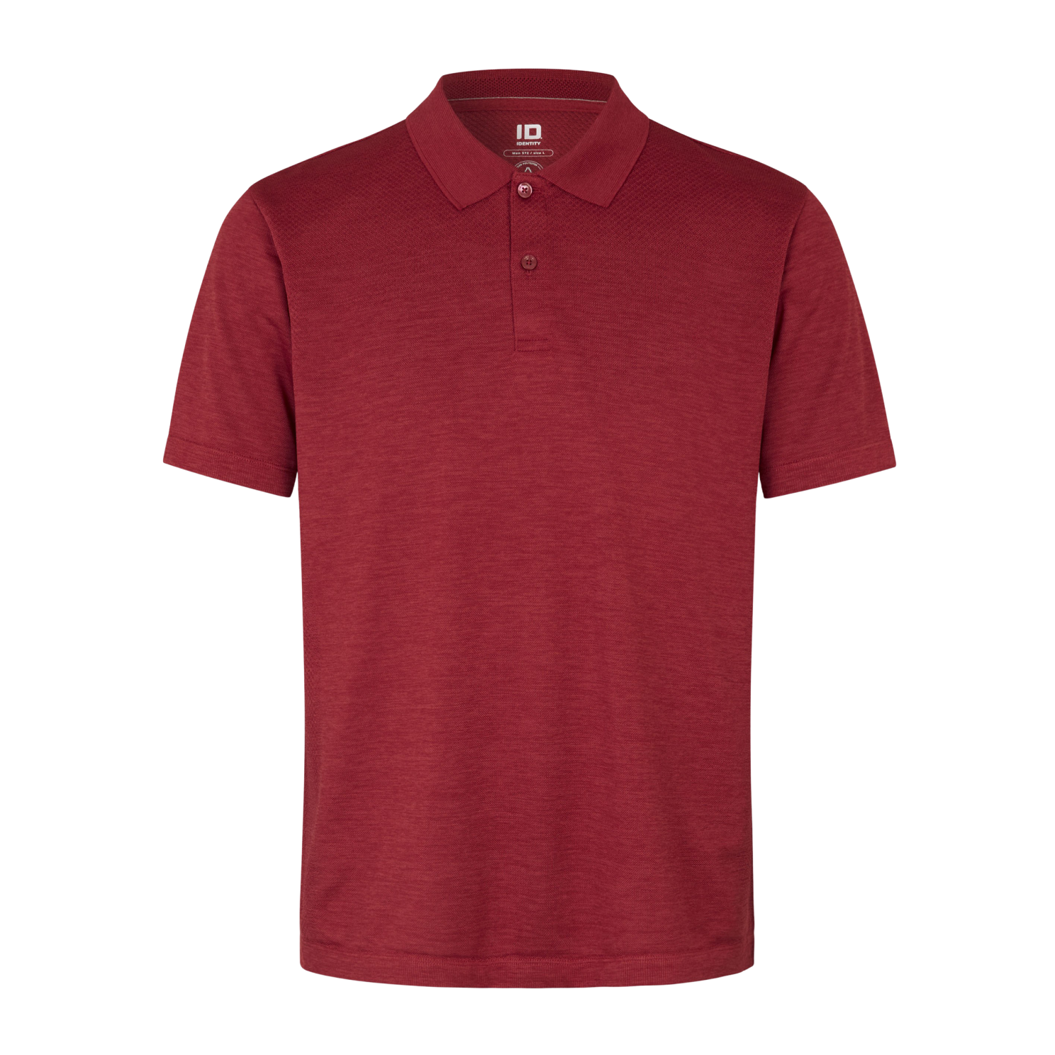 ID Active Herre Polo - Mørk rød melange - XL