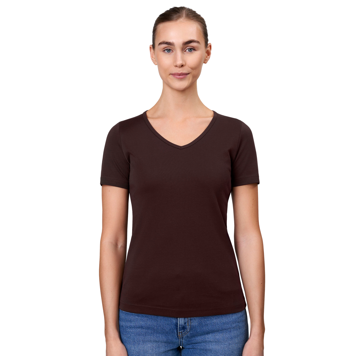 ID Interlock Dame T-shirt - Mørk Bordeaux - 2XL