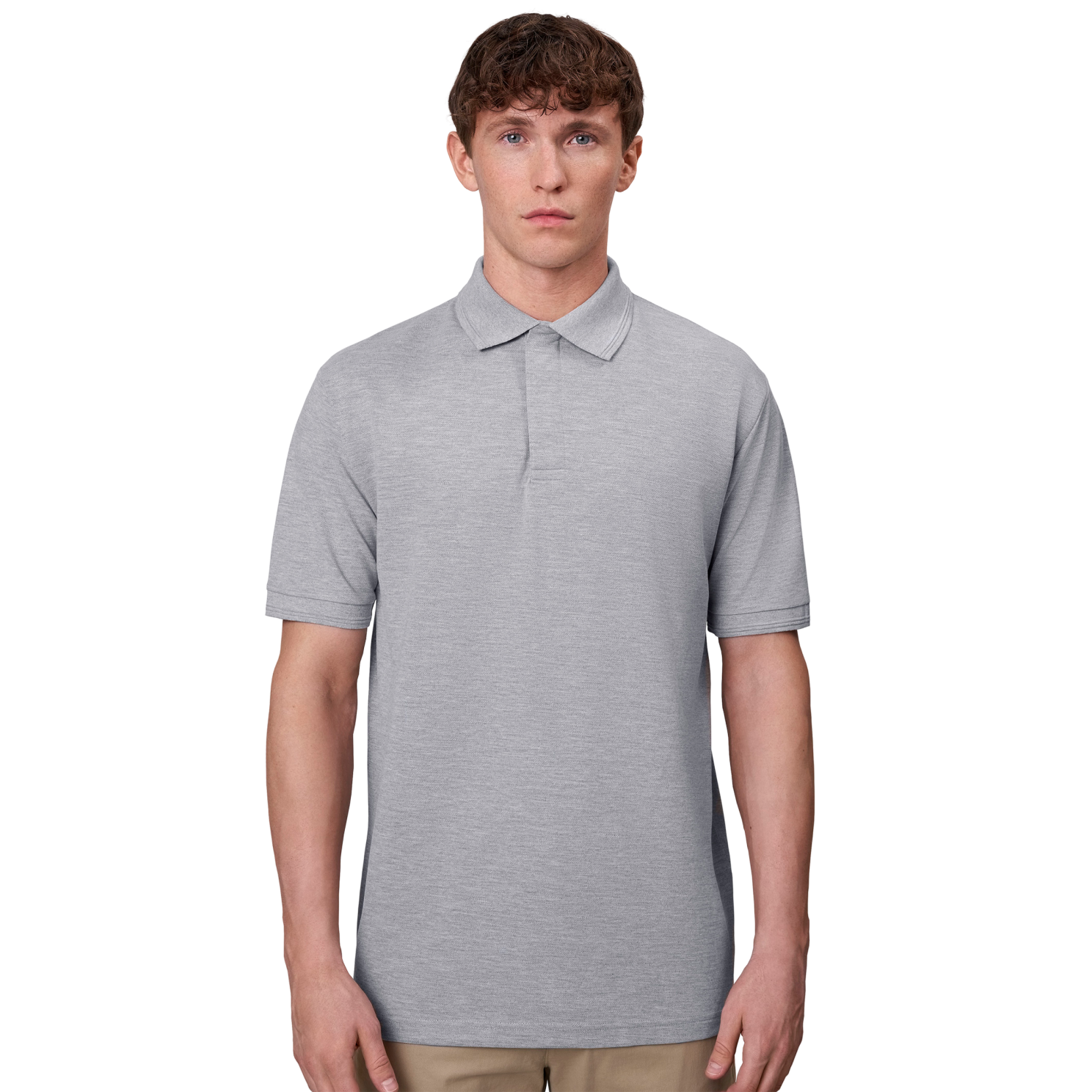 ID Pro Wear Herre Polo - Grå Melange - XL