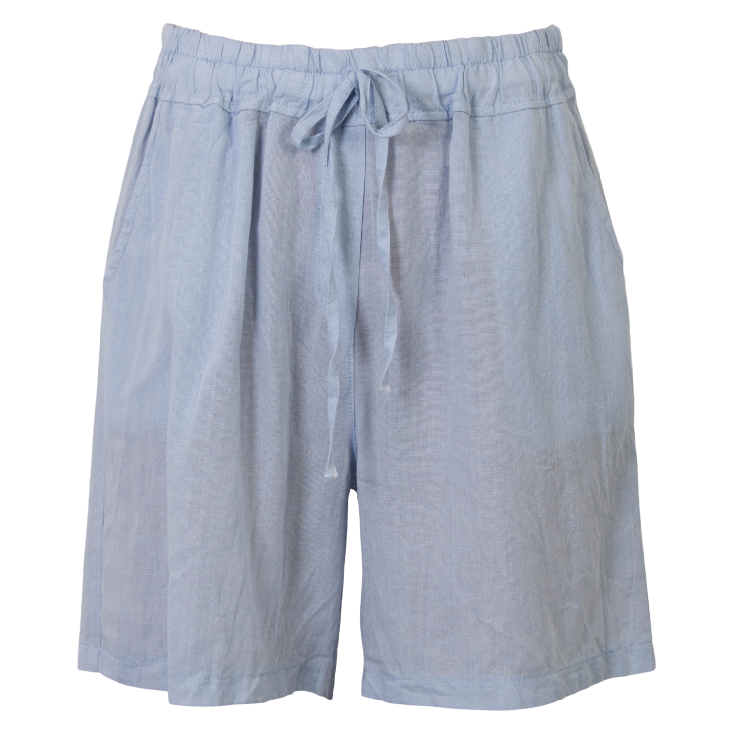 Leonora Dame Shorts i hørmix - Heavenly Blue - XL