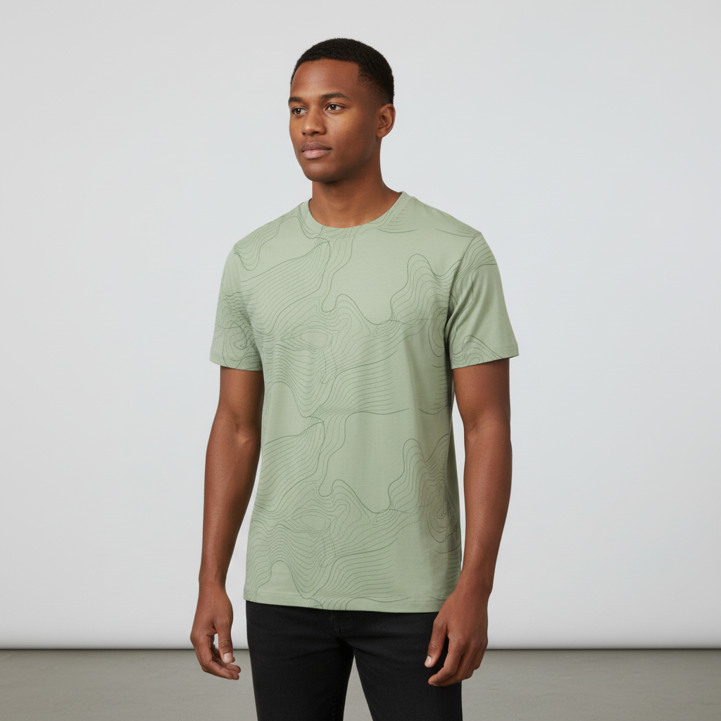 Loaded Herre T-shirt - P4 AOP GREEN - 2XL