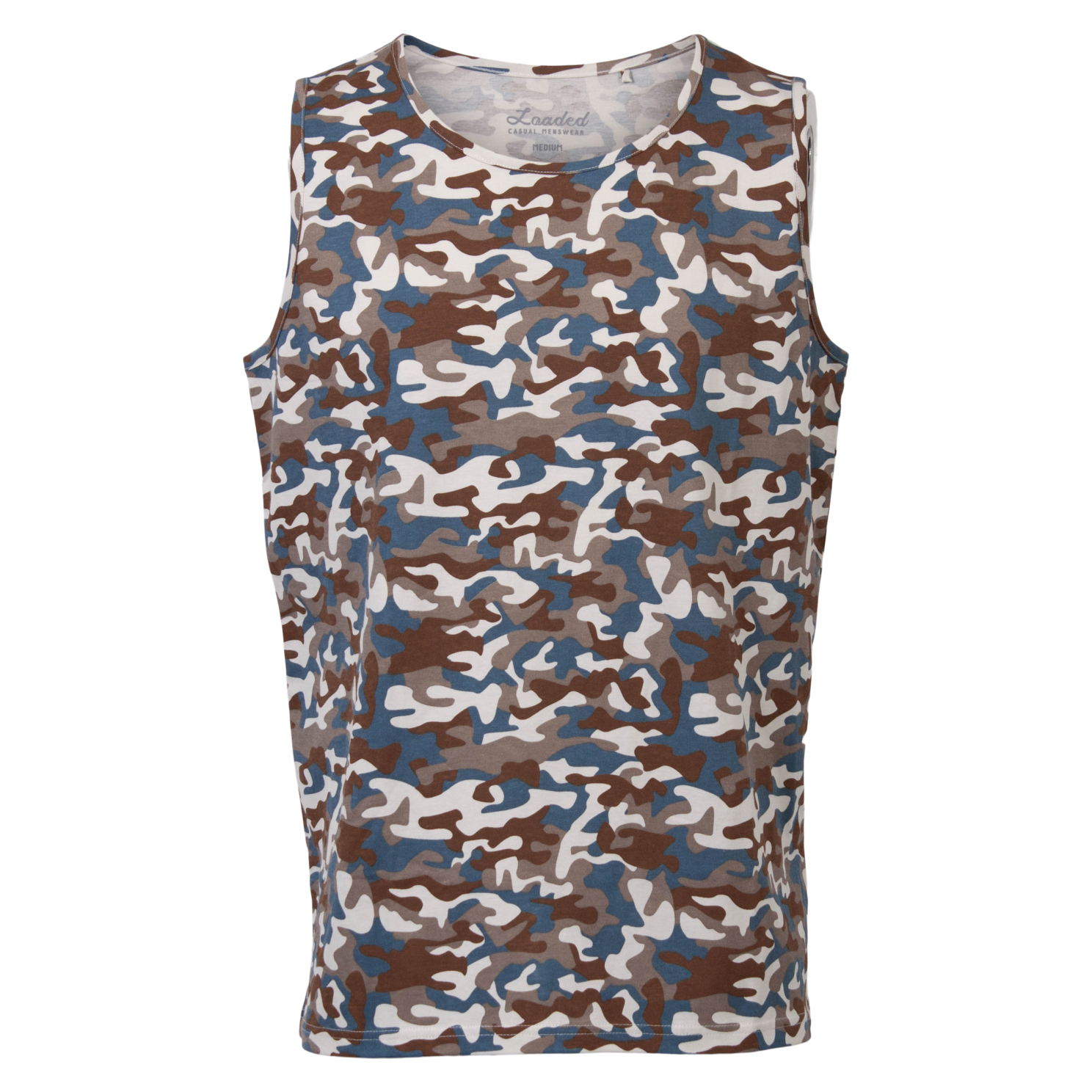 Loaded Sass Herre Tanktop Plus Size - P8 Aop Coronet Blue - 3XL