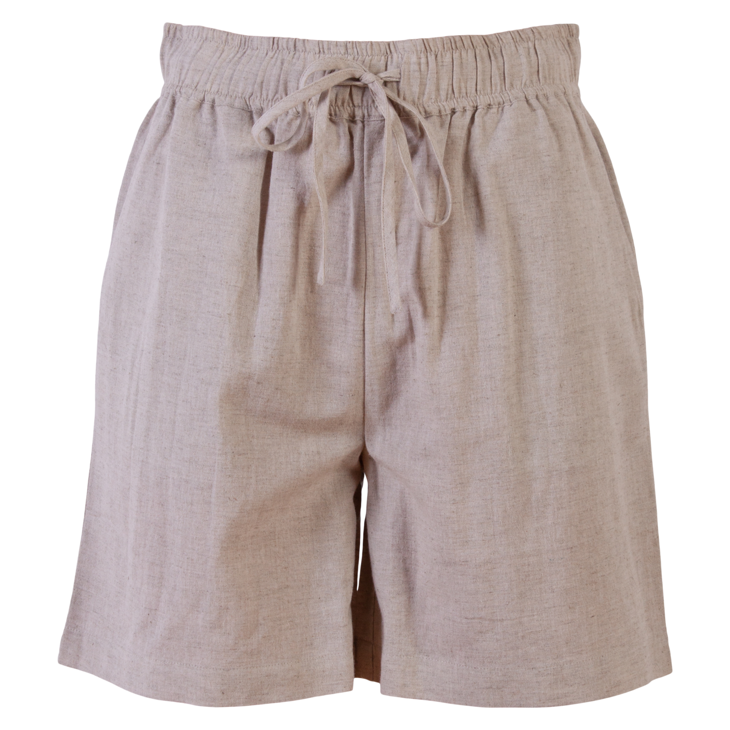 Steenholt Linett Dame Shorts i hørmix Plus Size - Woody - 46