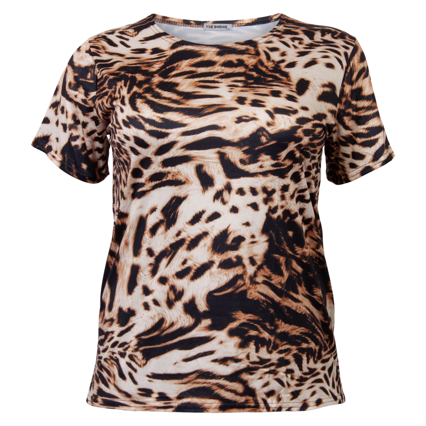 Yue Sheng Dame T-shirt - Brun - L/XL