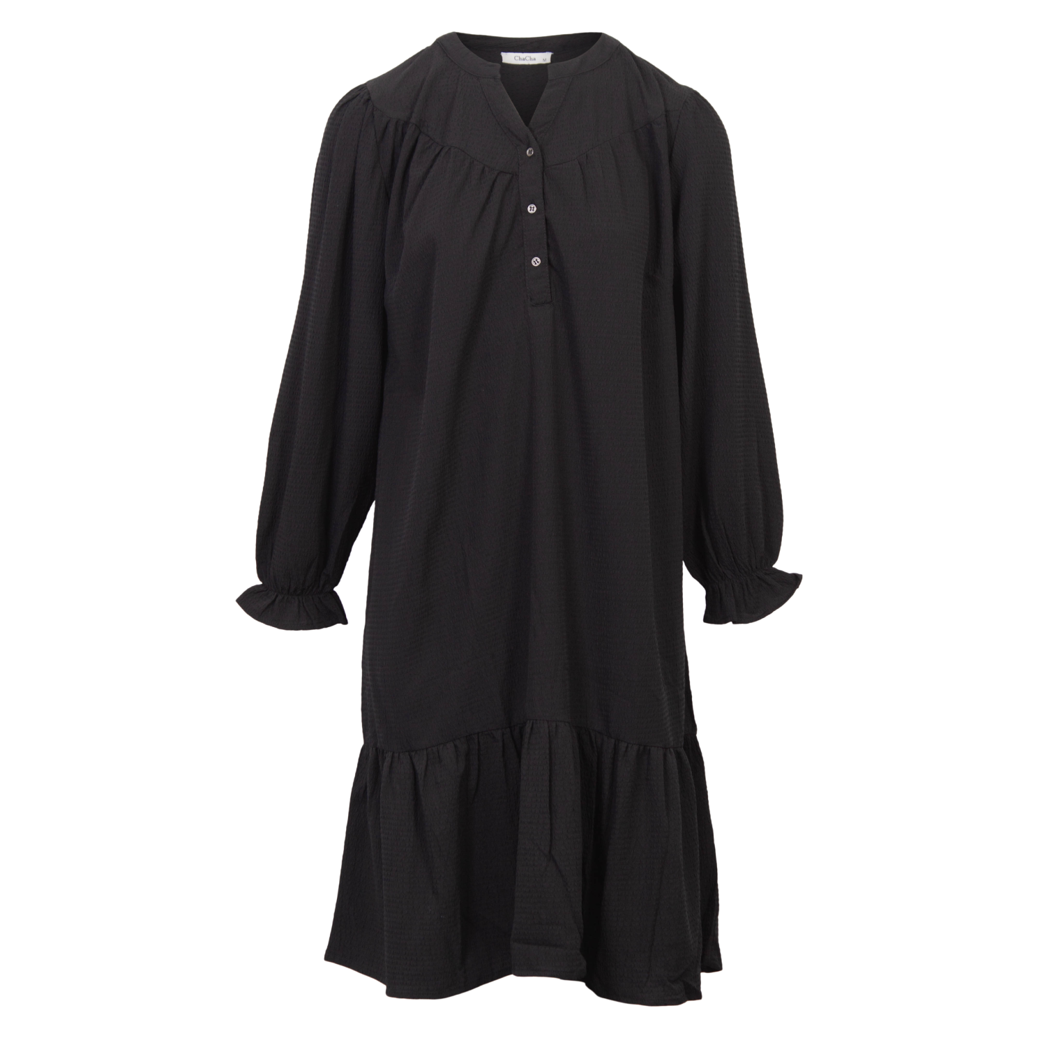 ZbyZ Dame Kjole Plus Size - Black - 46/48