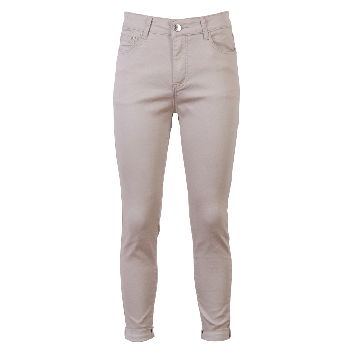 BS Jeans Dame Bukser Plus Size - Sand - 44