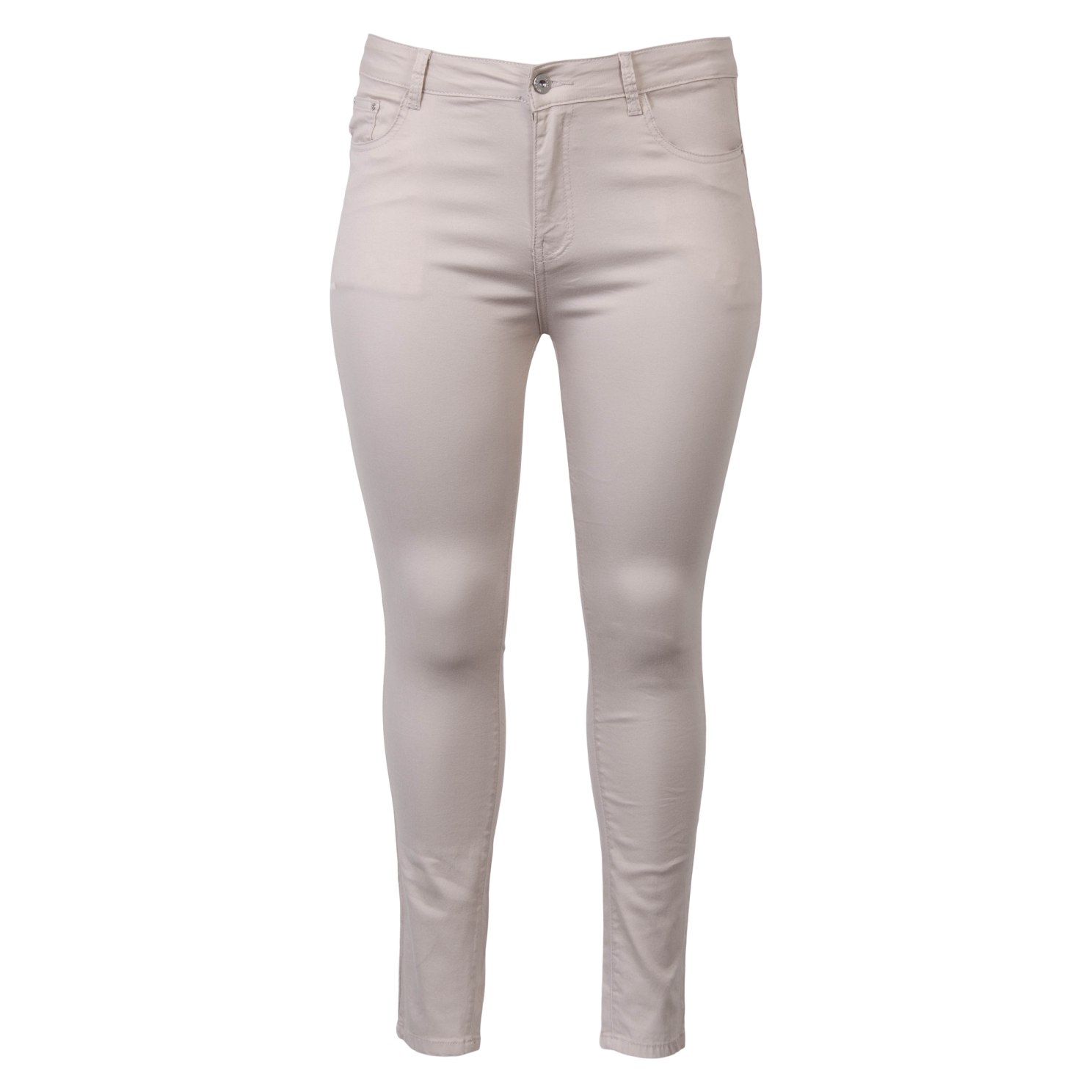 BS Jeans Dame Jeans Plus Size - Beige - 48