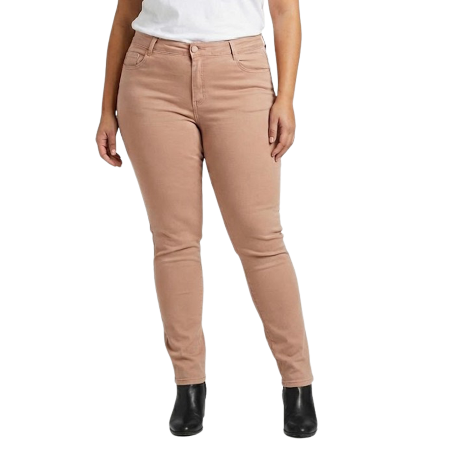BS Jeans Dame Jeans Plus Size - Dark Rose - 44