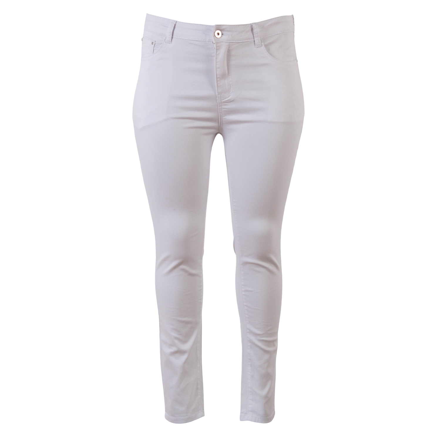 BS Jeans Dame Jeans Plus Size - Hvid - 42