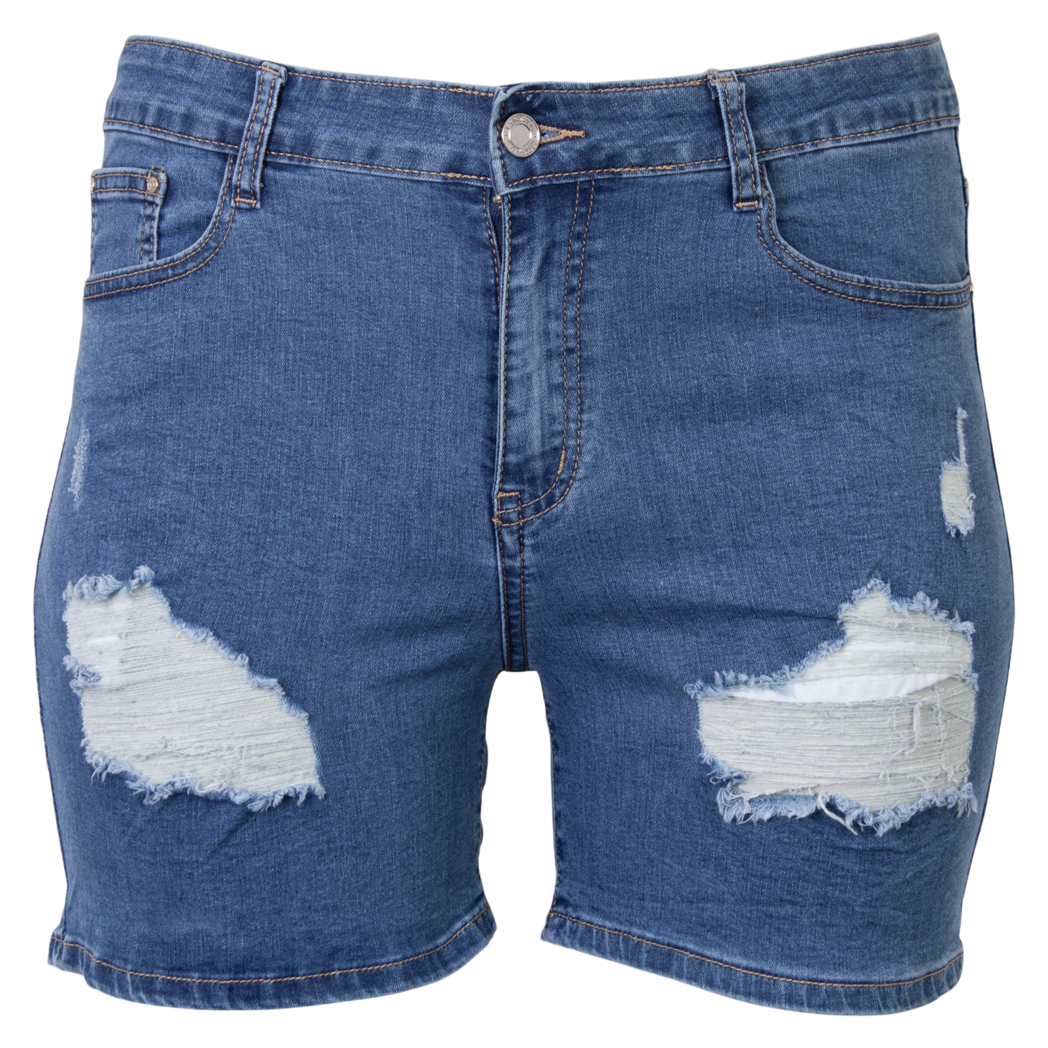 BS Jeans Dame Shorts Plus Size - Denim - 48