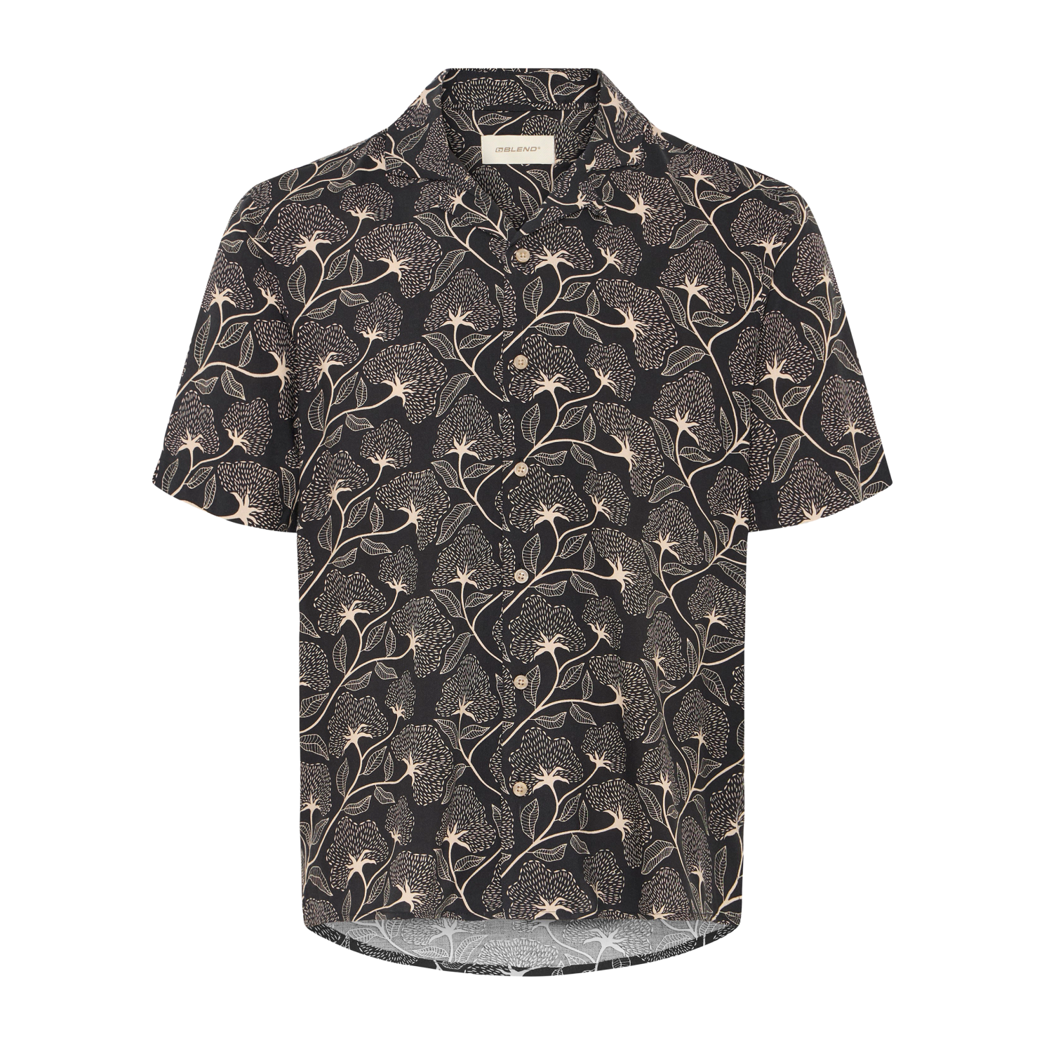Blend Arian Herre Kortærmet skjorte - BLACK BEAUTY - 2XL