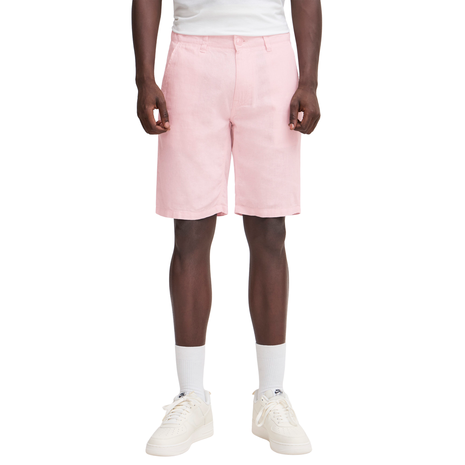 Blend Billy Herre Shorts i hørmix - Chalk Pink - XL