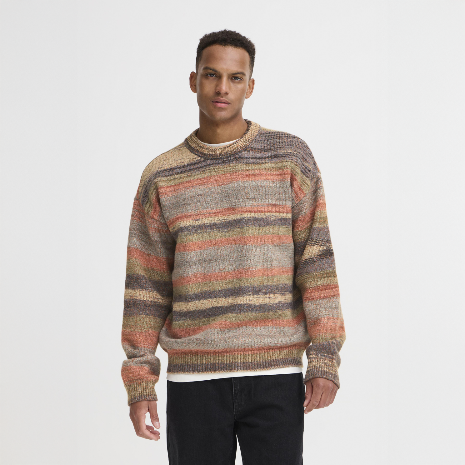 Blend Birger Herre Striktrøje - IRON GATE - XL