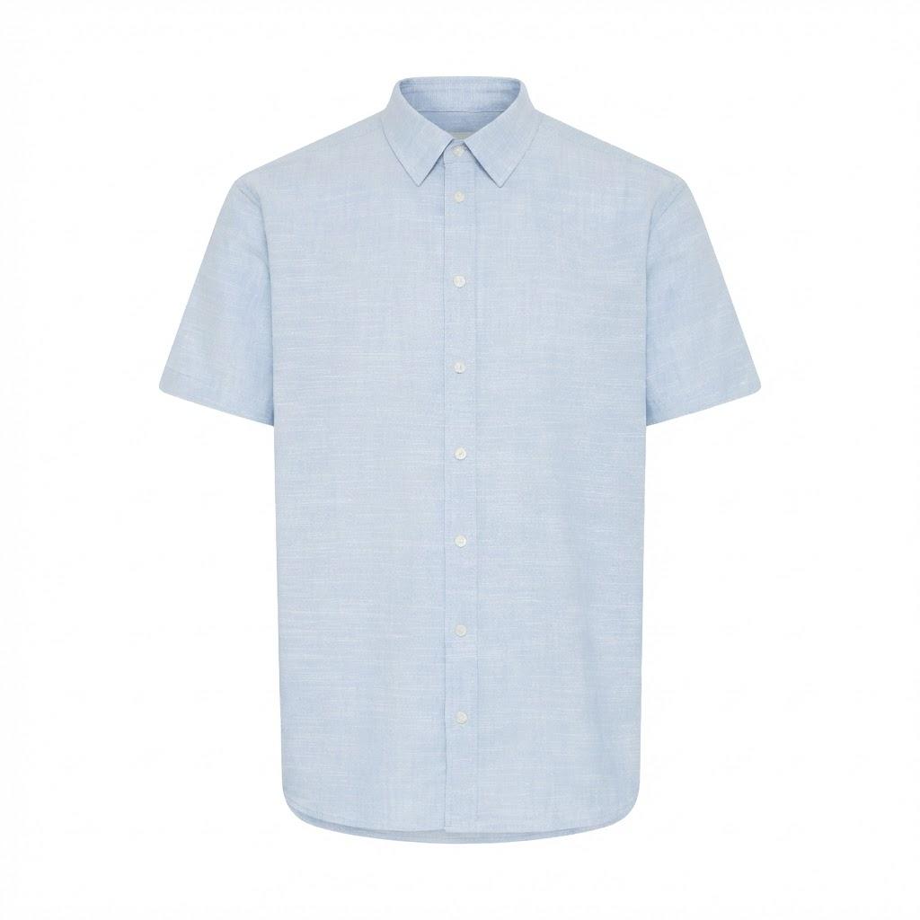 Blend Daris Herre Kortærmet skjorte - Faded Denim - 6XL