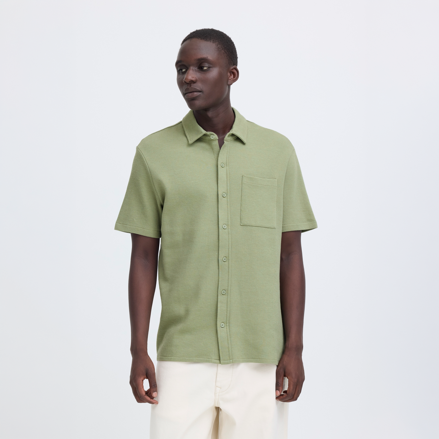 Blend Fillip Herre Kortærmet skjorte - Oil Green - XL