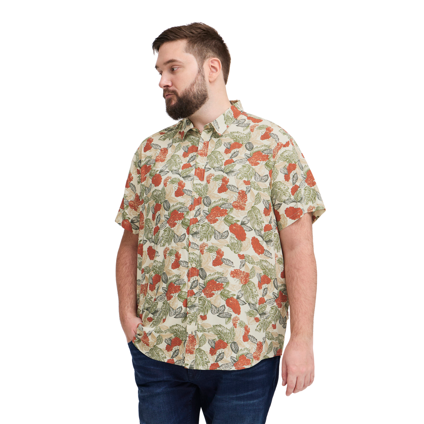 Blend Herre Kortærmet skjorte - Arabesque - 5XL