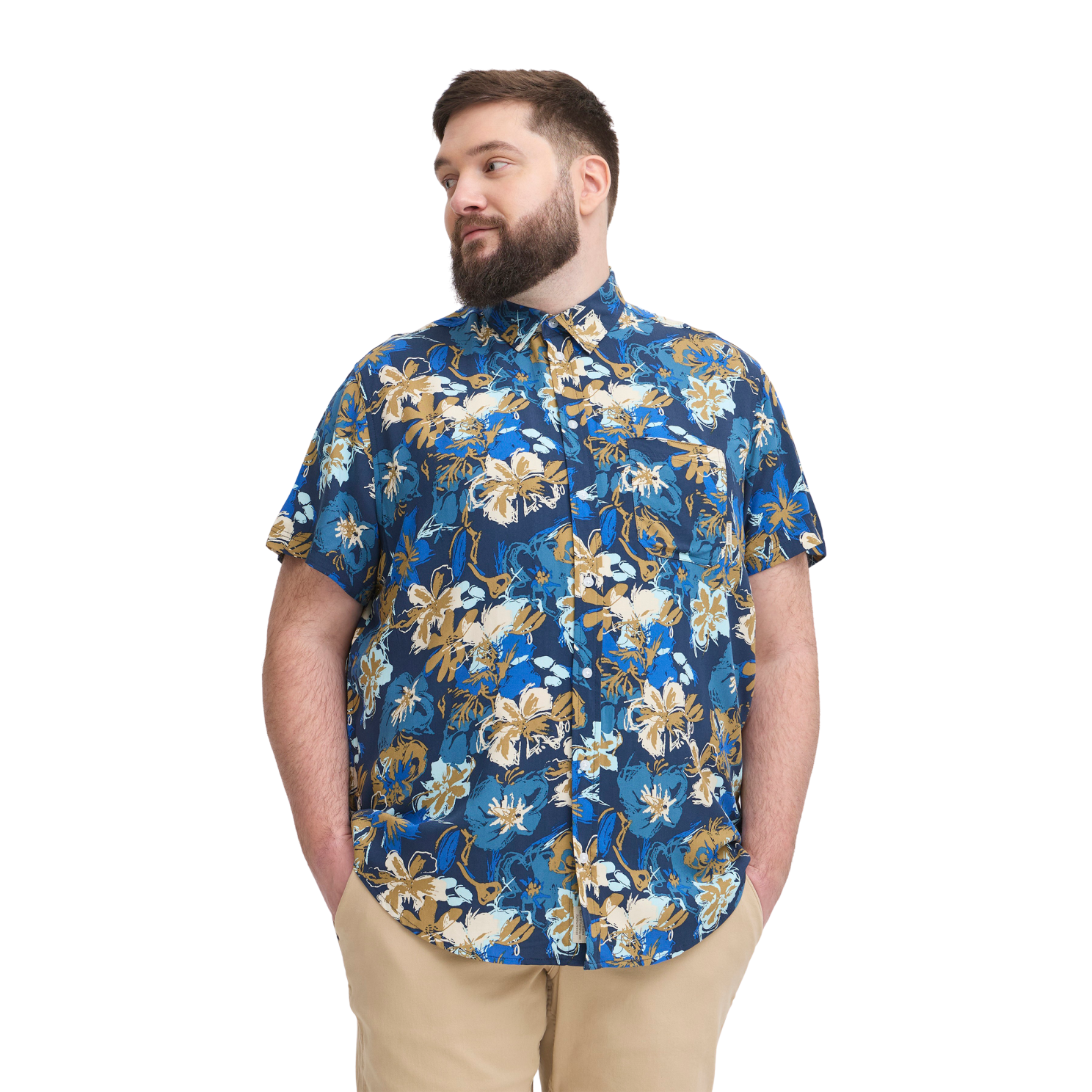 Blend Herre Kortærmet skjorte - Dress Blues - 2XL