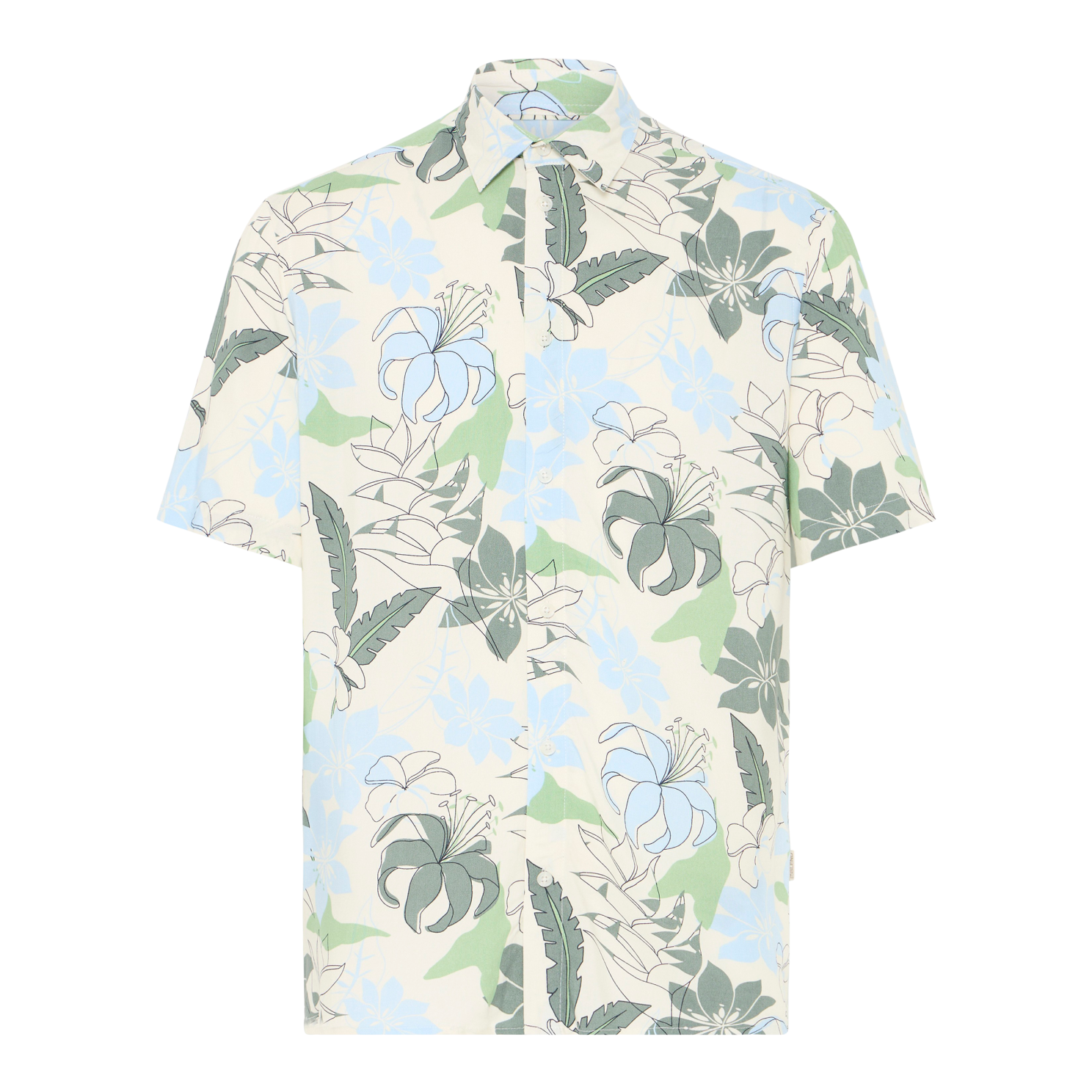 Blend Herre Kortærmet skjorte - VANILLA ICE - 5XL