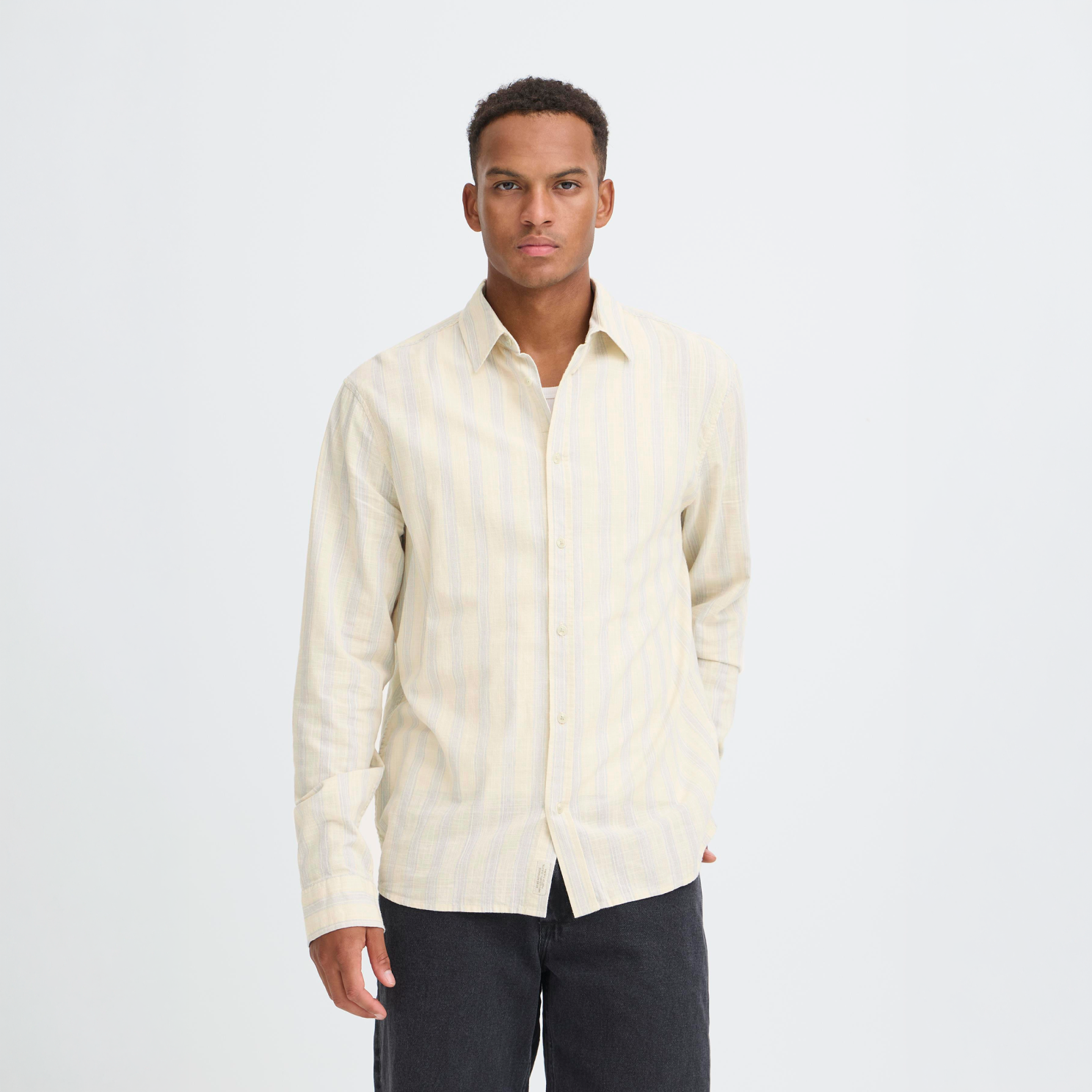 Blend Herre Skjorte - FADED DENIM - XL