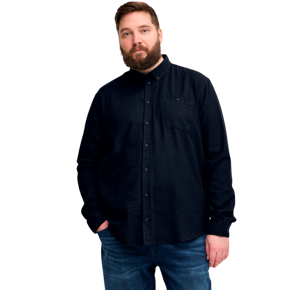 Blend Herre Skjorte Plus Size - Black - 2XL