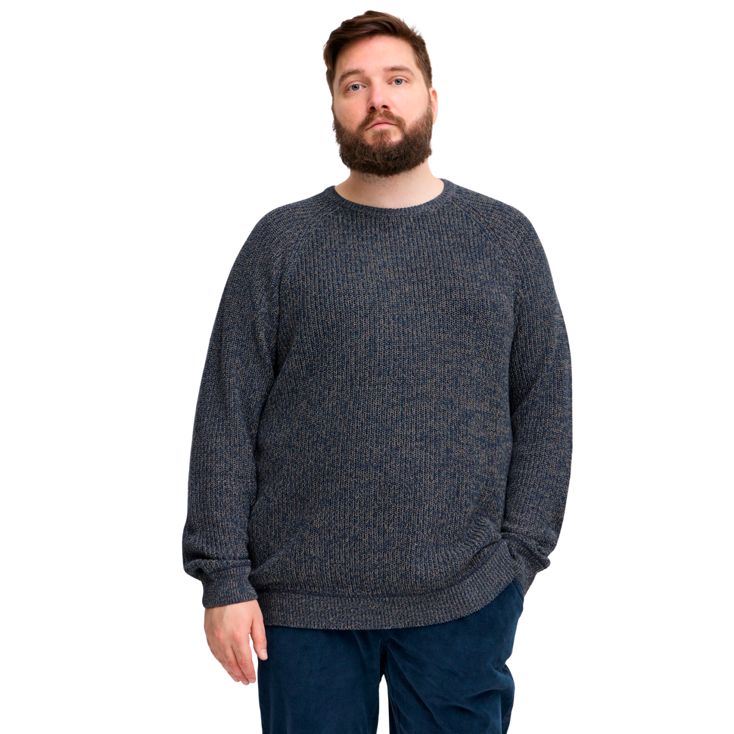Blend Herre Striktrøje Plus Size - Dress Blues - 5XL