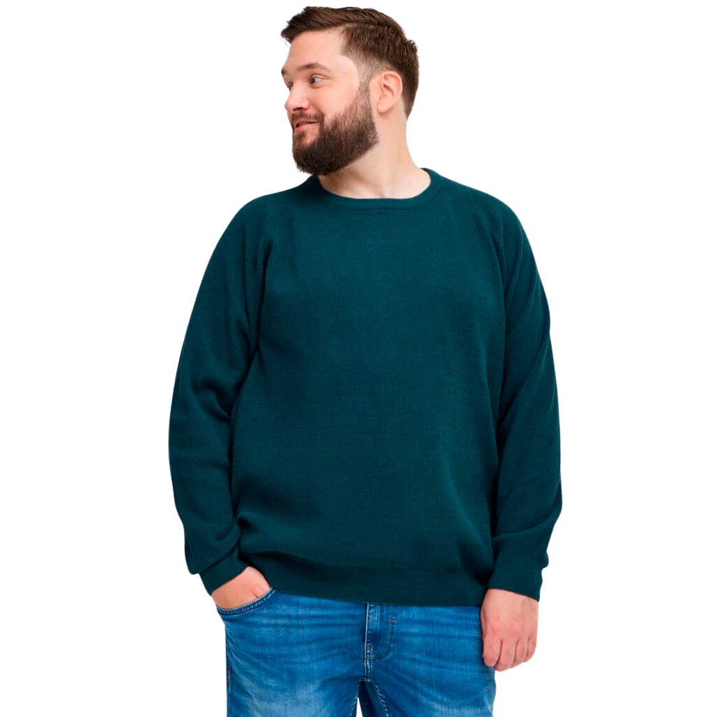 Blend Herre Striktrøje Plus Size - Orion Blue - 3XL