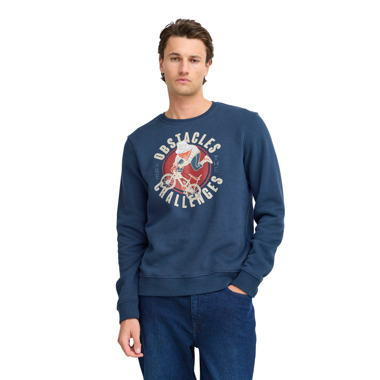 Blend Herre Sweatshirt - Dress Blues - XL