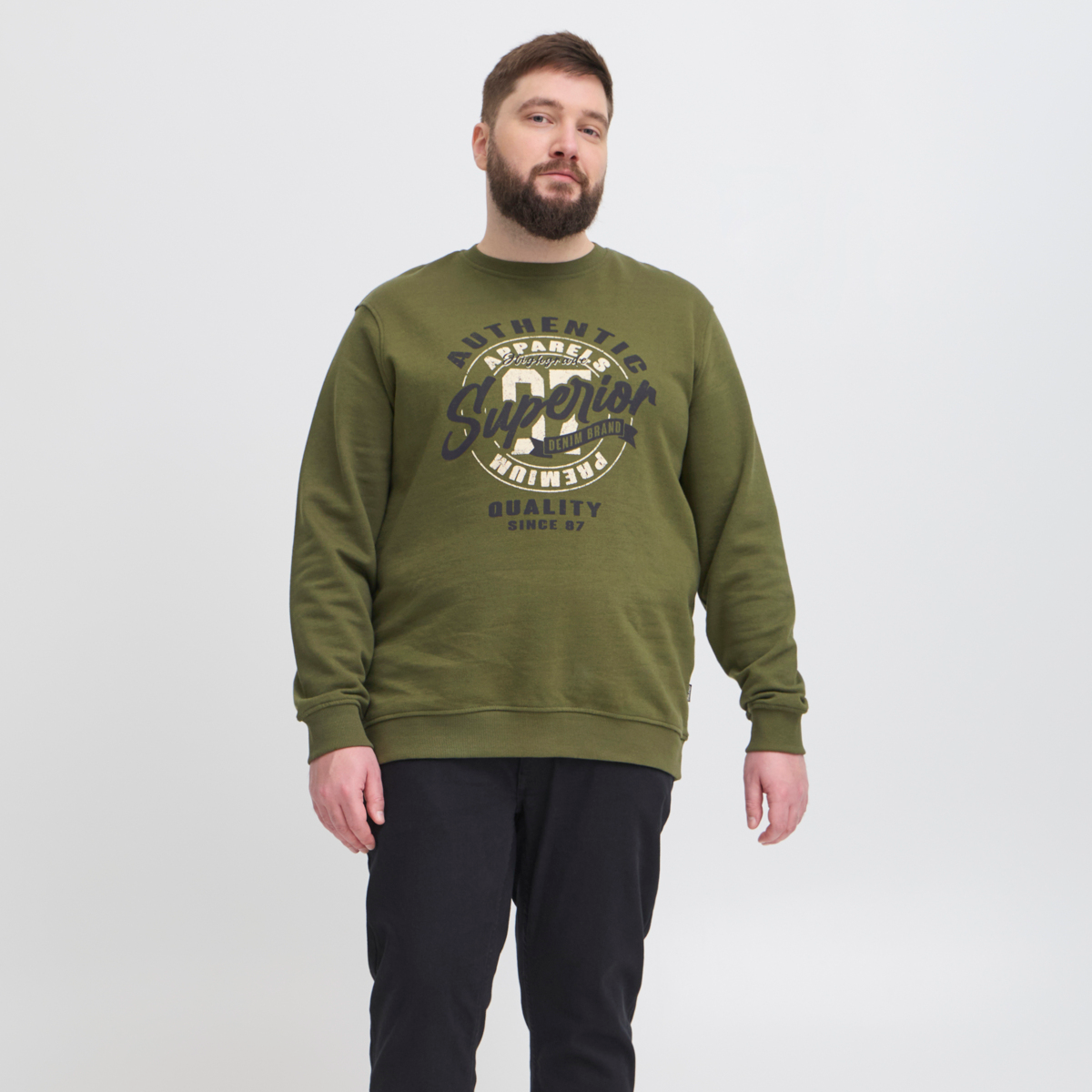 Blend Herre Sweatshirt - Olive Night - 5XL