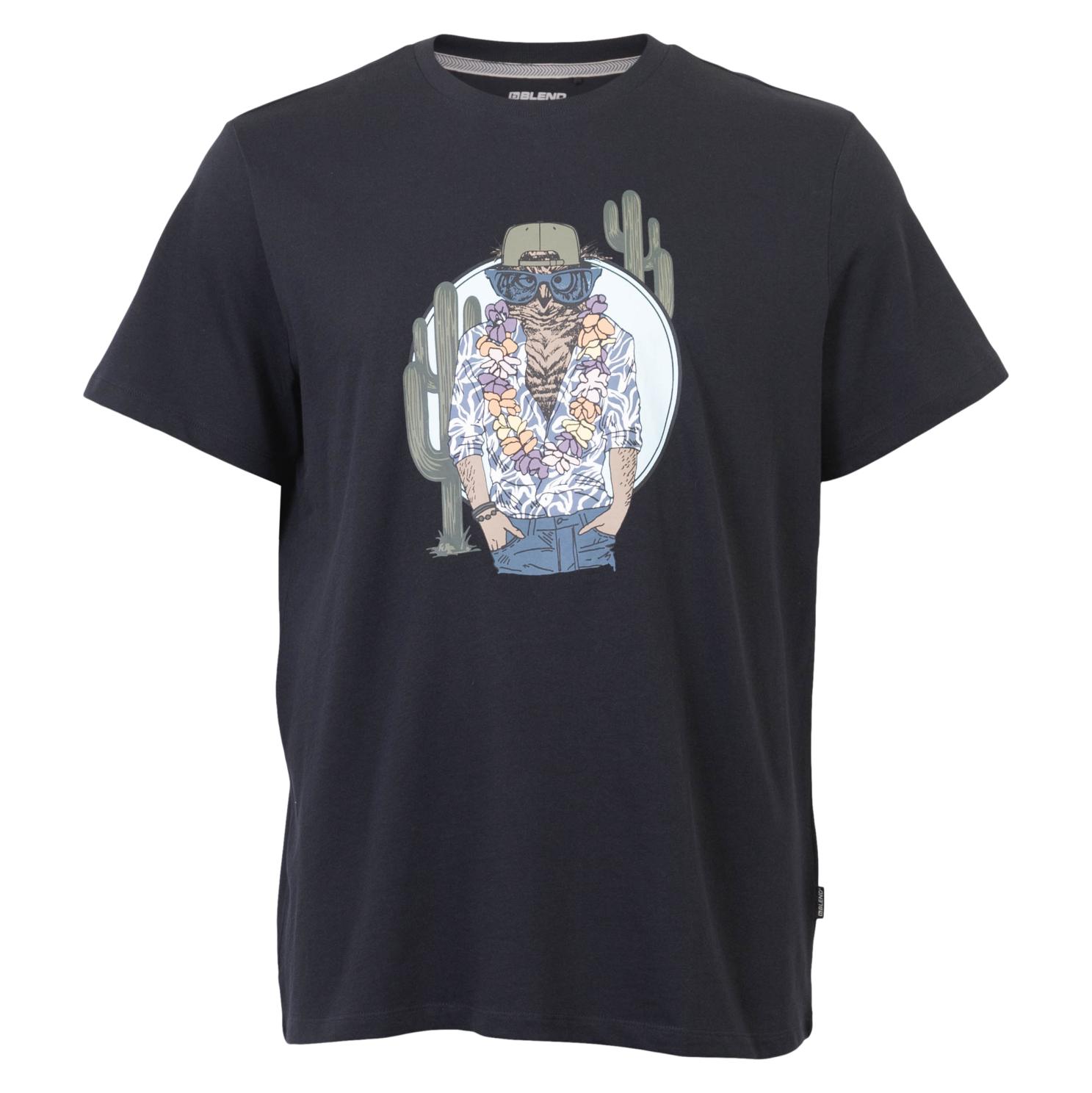Blend Herre T-shirt - Black Owl - 3XL