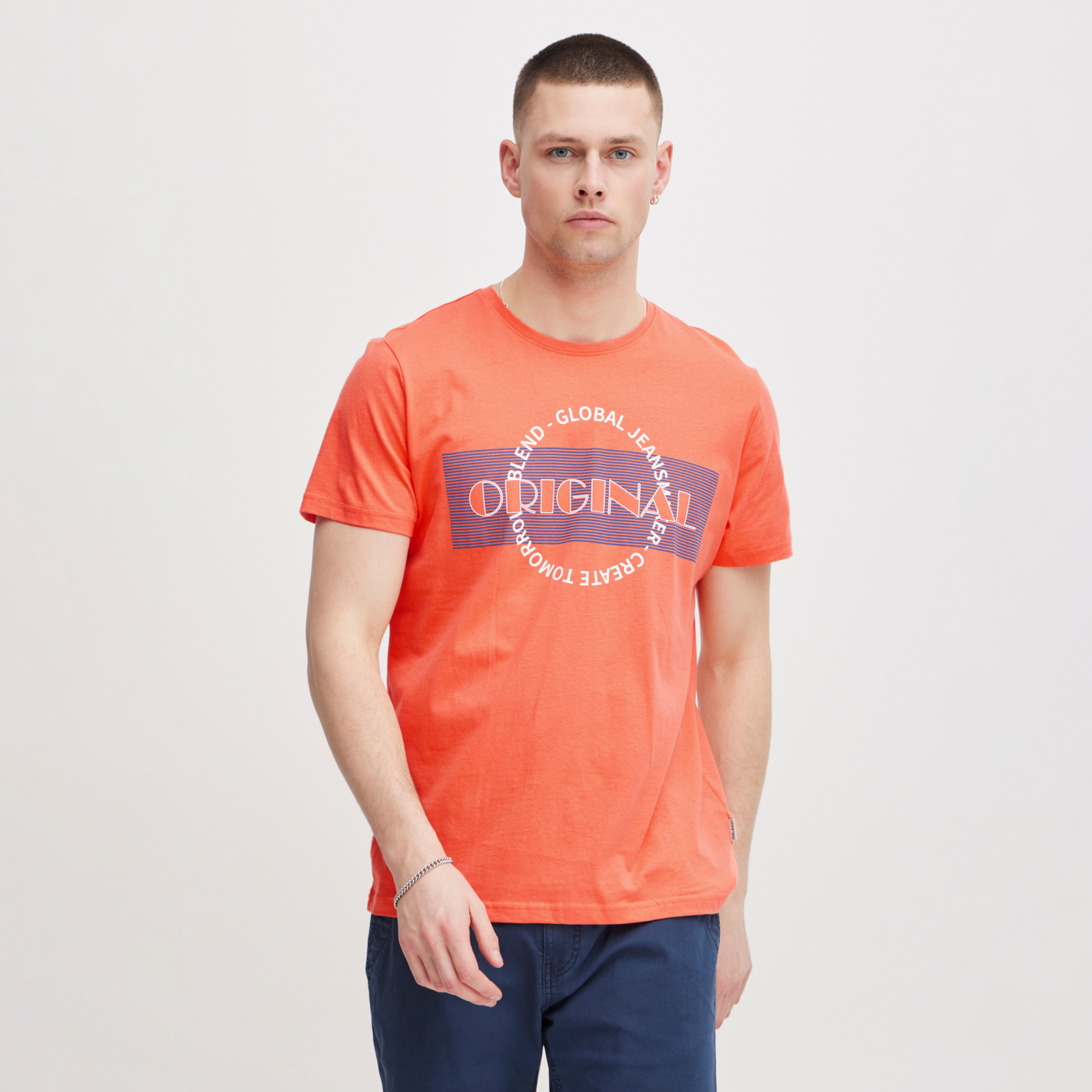 Blend Herre T-shirt - Coral Quartz - XL