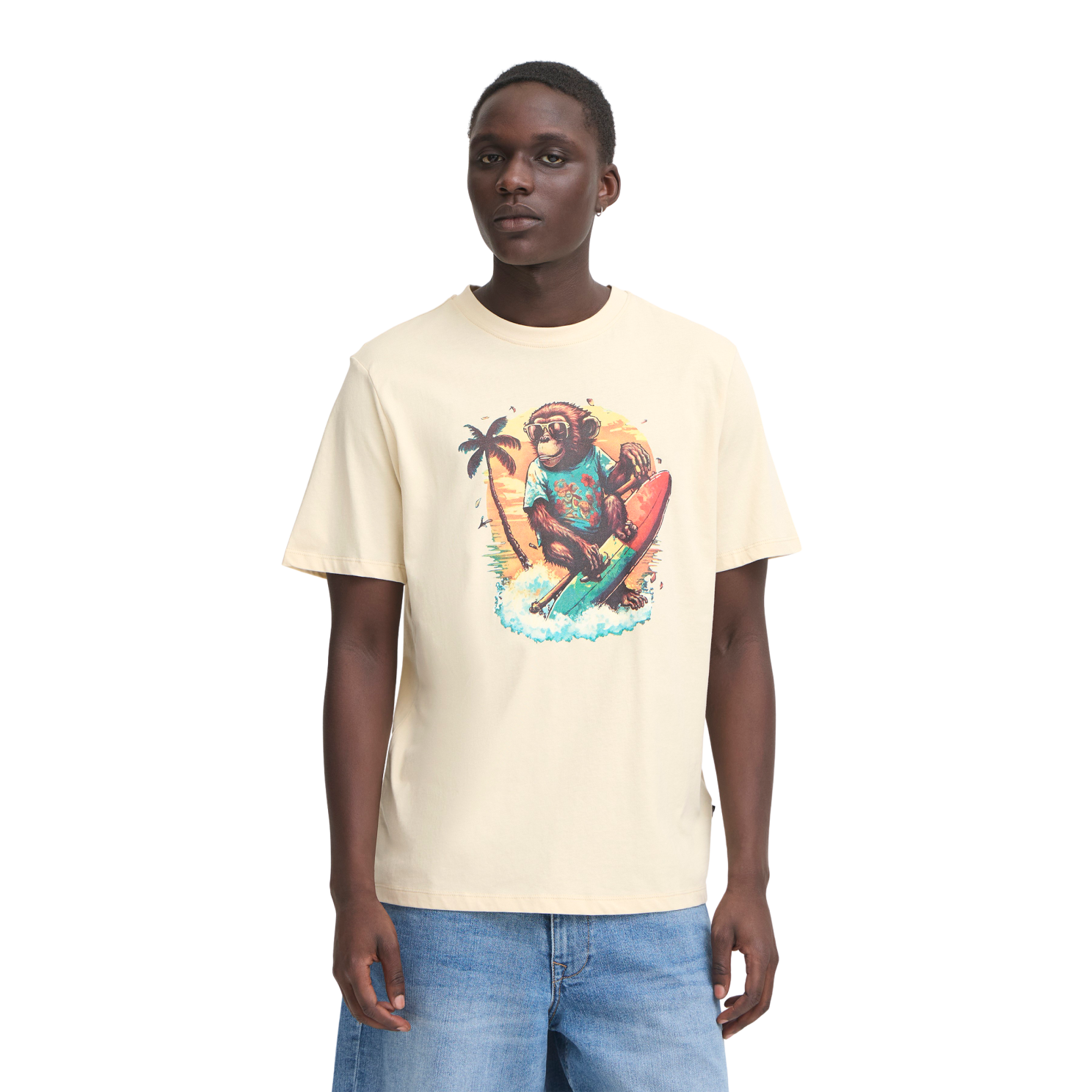 Blend Jessy Herre T-shirt - Bleached Sand - XL