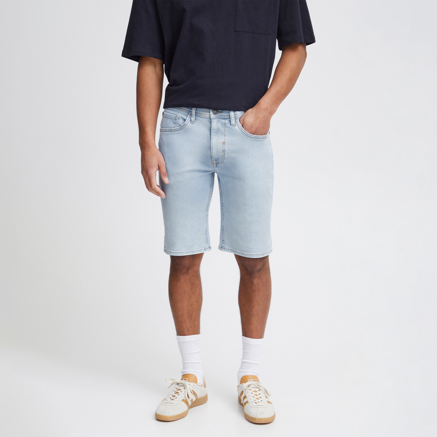 Blend Jet Herre Shorts - Denim bleaced blue - XL