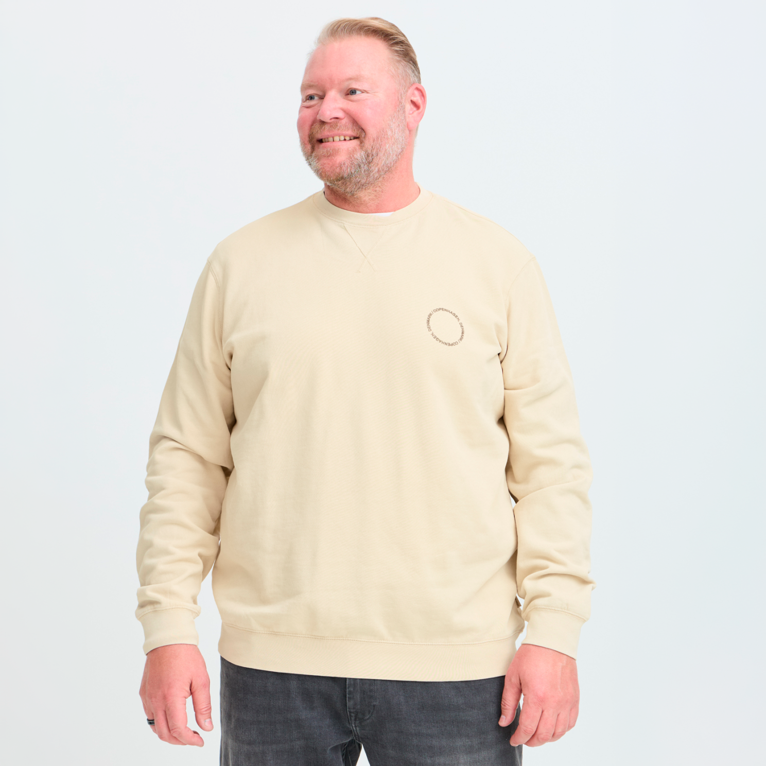 Blend Khari Herre Sweatshirt - Oyster Gray - 6XL