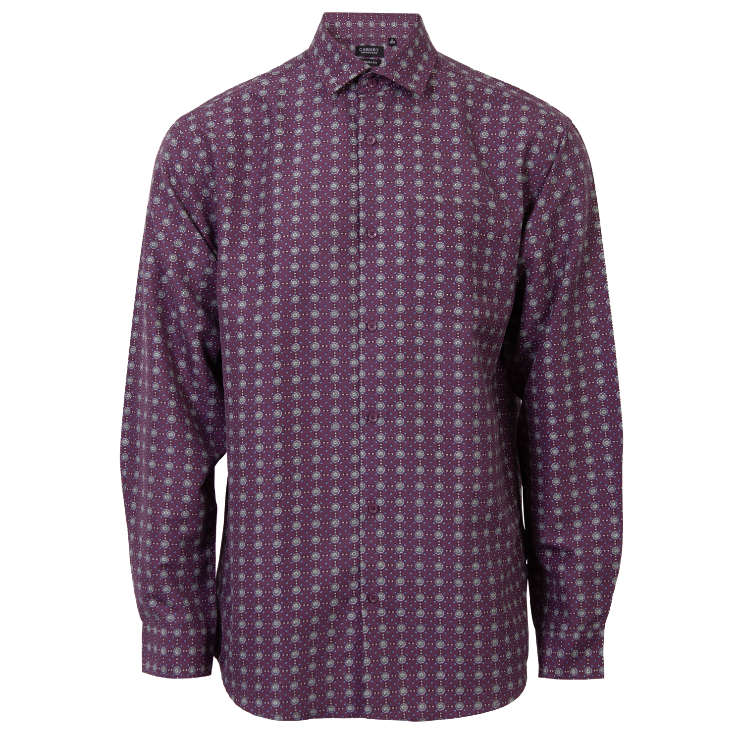 Carnét Bernhard Herre Skjorte Plus Size - Lilas - 4XL