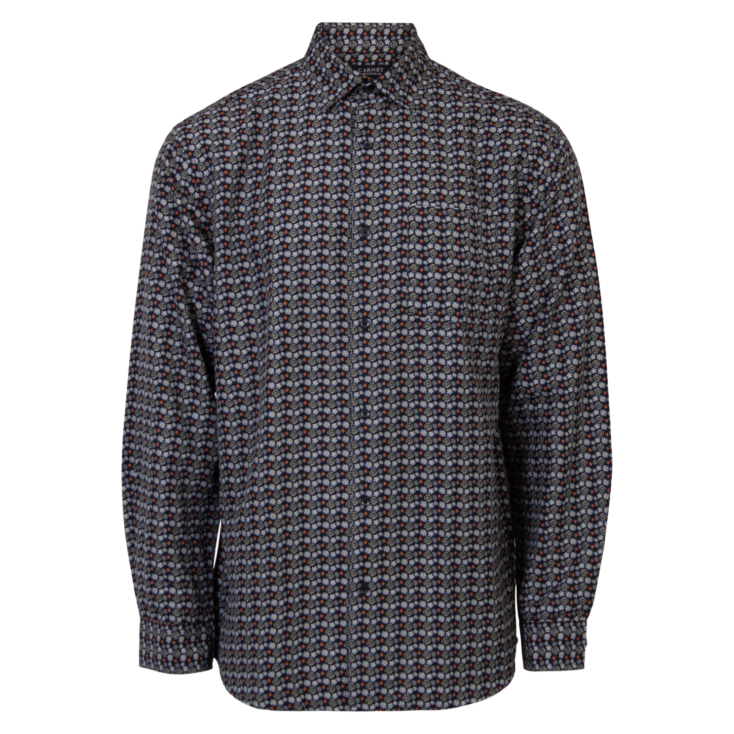 Carnét Bernhard Herre Skjorte Plus Size - Orange - 6XL