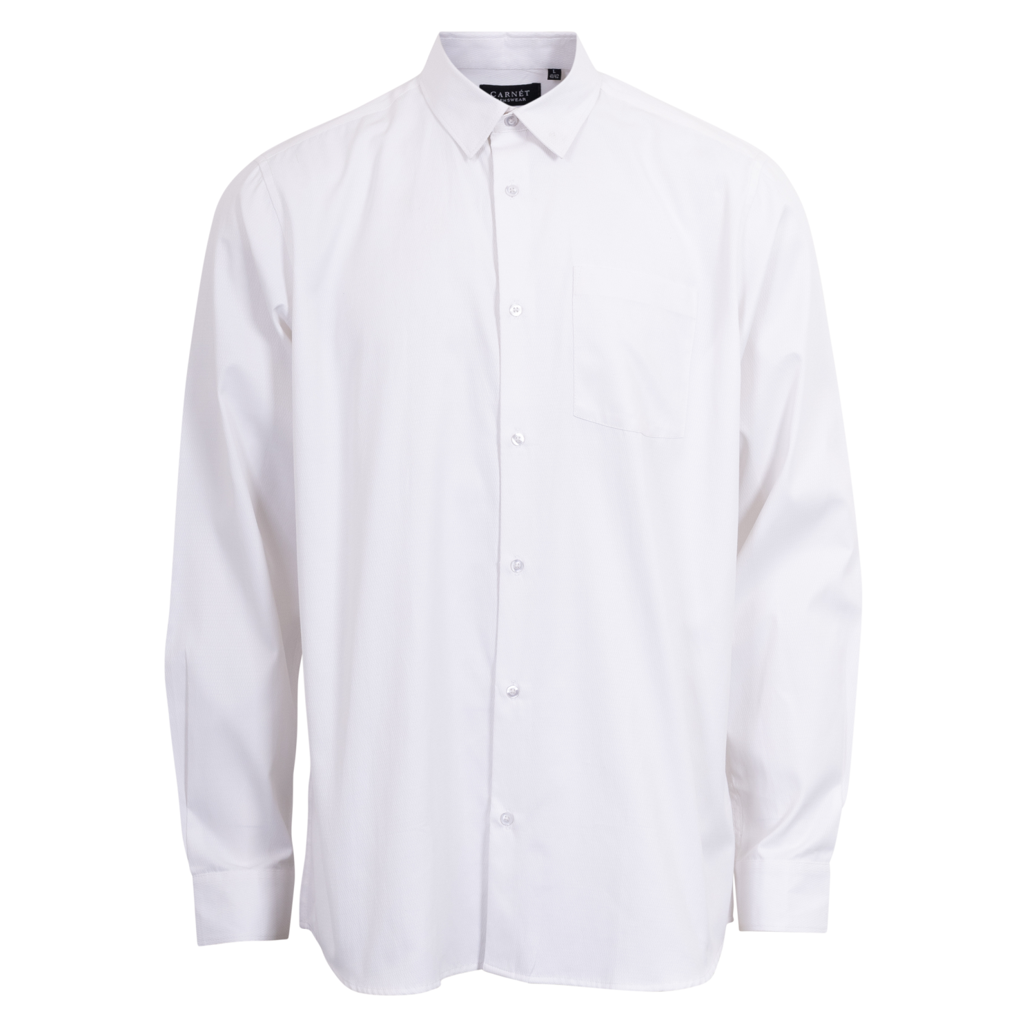 Carnét Jake Dobby Herre Skjorte - WHITE - 3XL