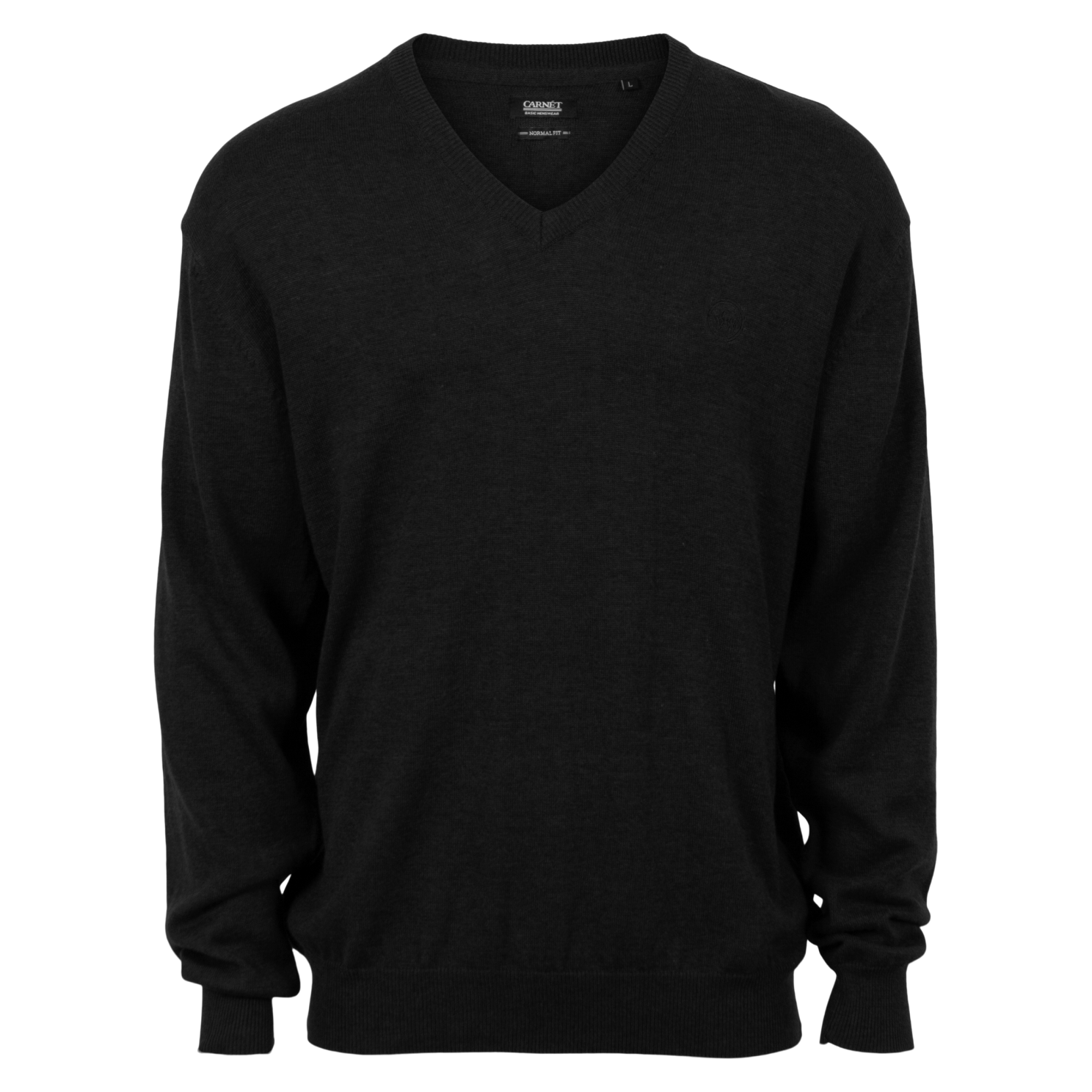 Carnét Stone Herre Striktrøje - Black - 3XL