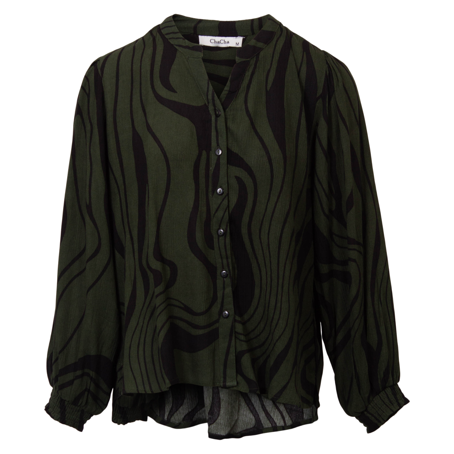ChaCha Dame Bluse - Khaki/Black - 2XL