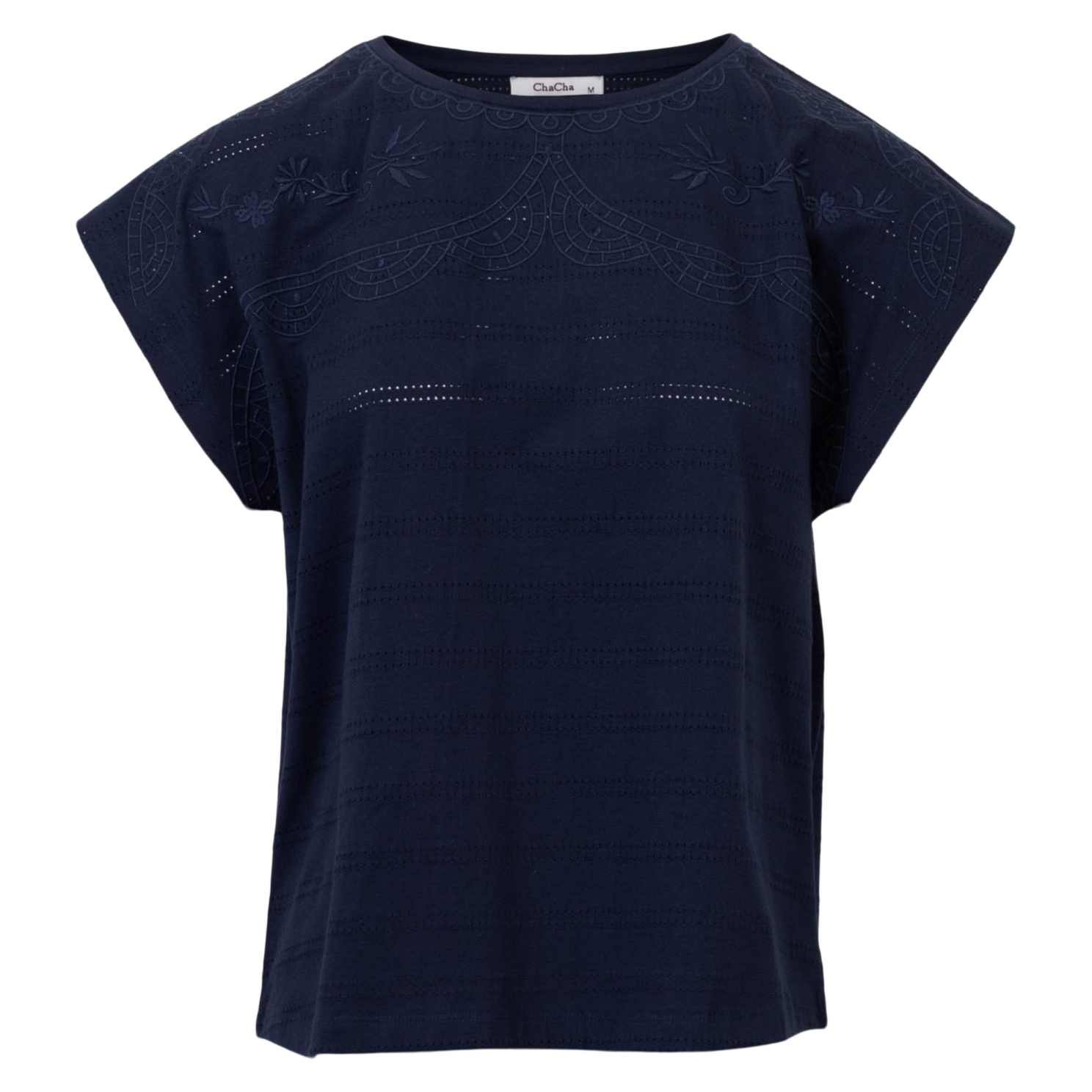 ChaCha Dame Bluse - Navy - XL