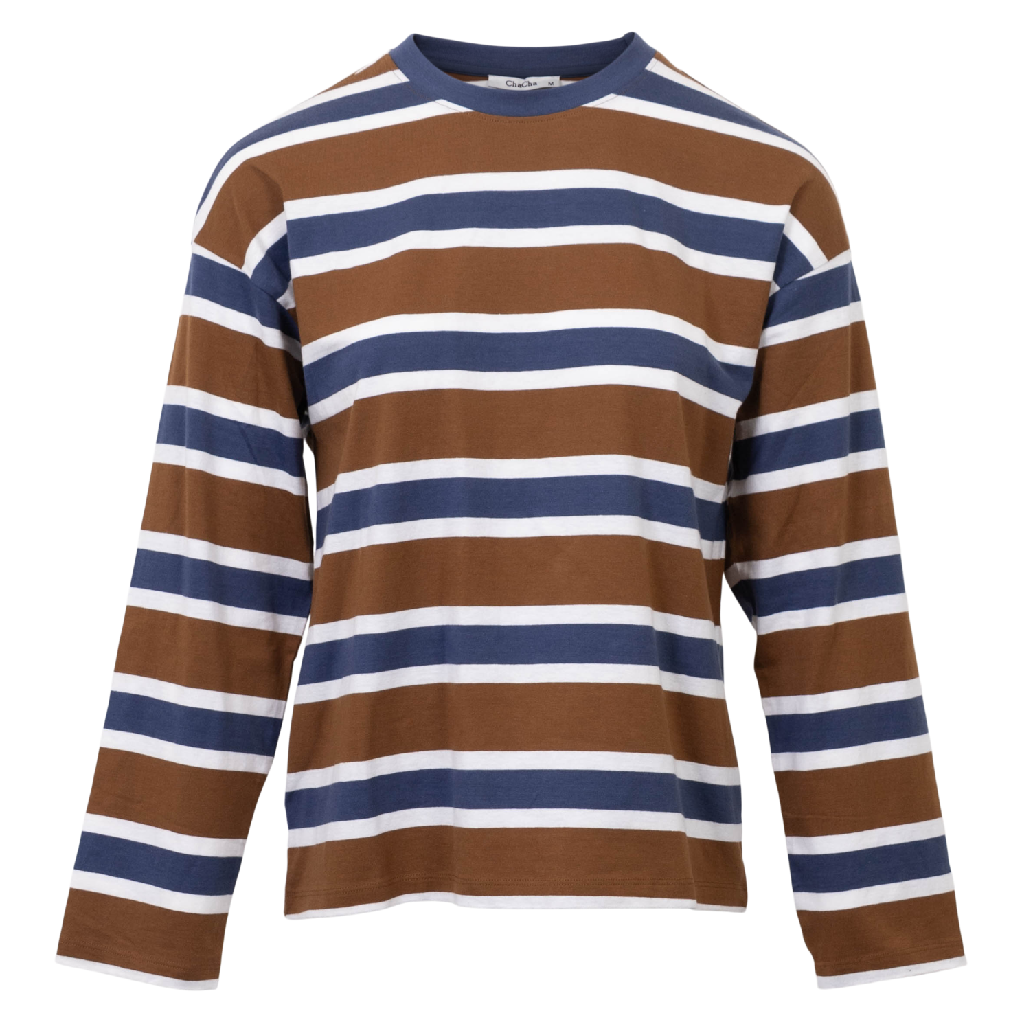 ChaCha Dame T-shirt - Brown/Blue/White - XL