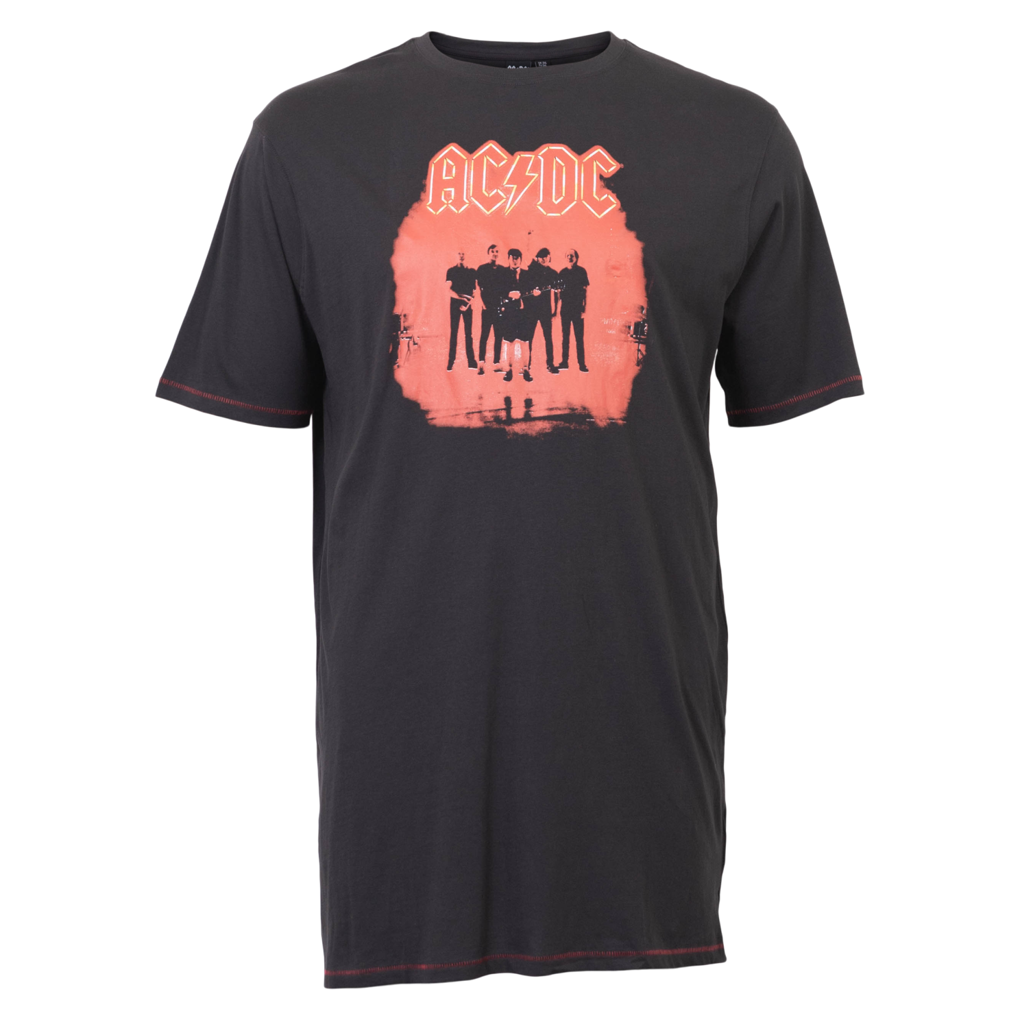D555 AC/DC Herre T-shirt - Washed Black - 3XL